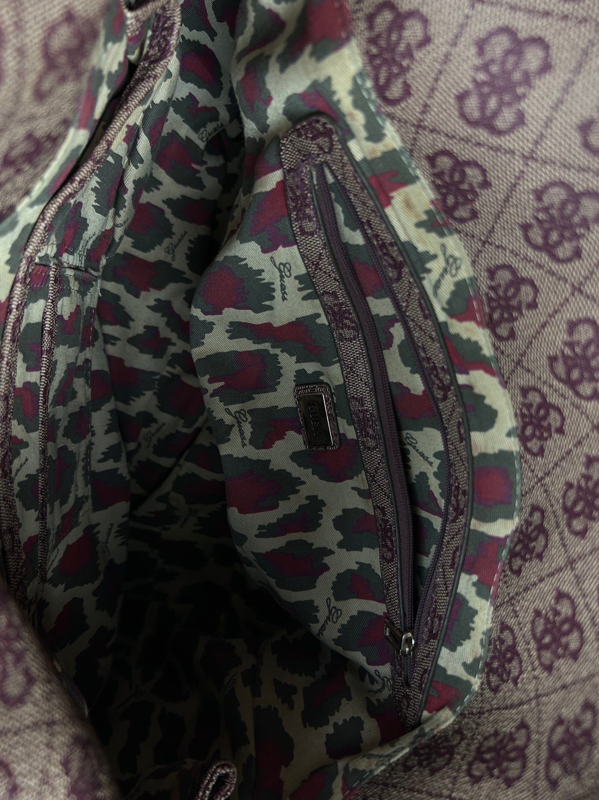 Burgundy  monogram uni shoulder bag