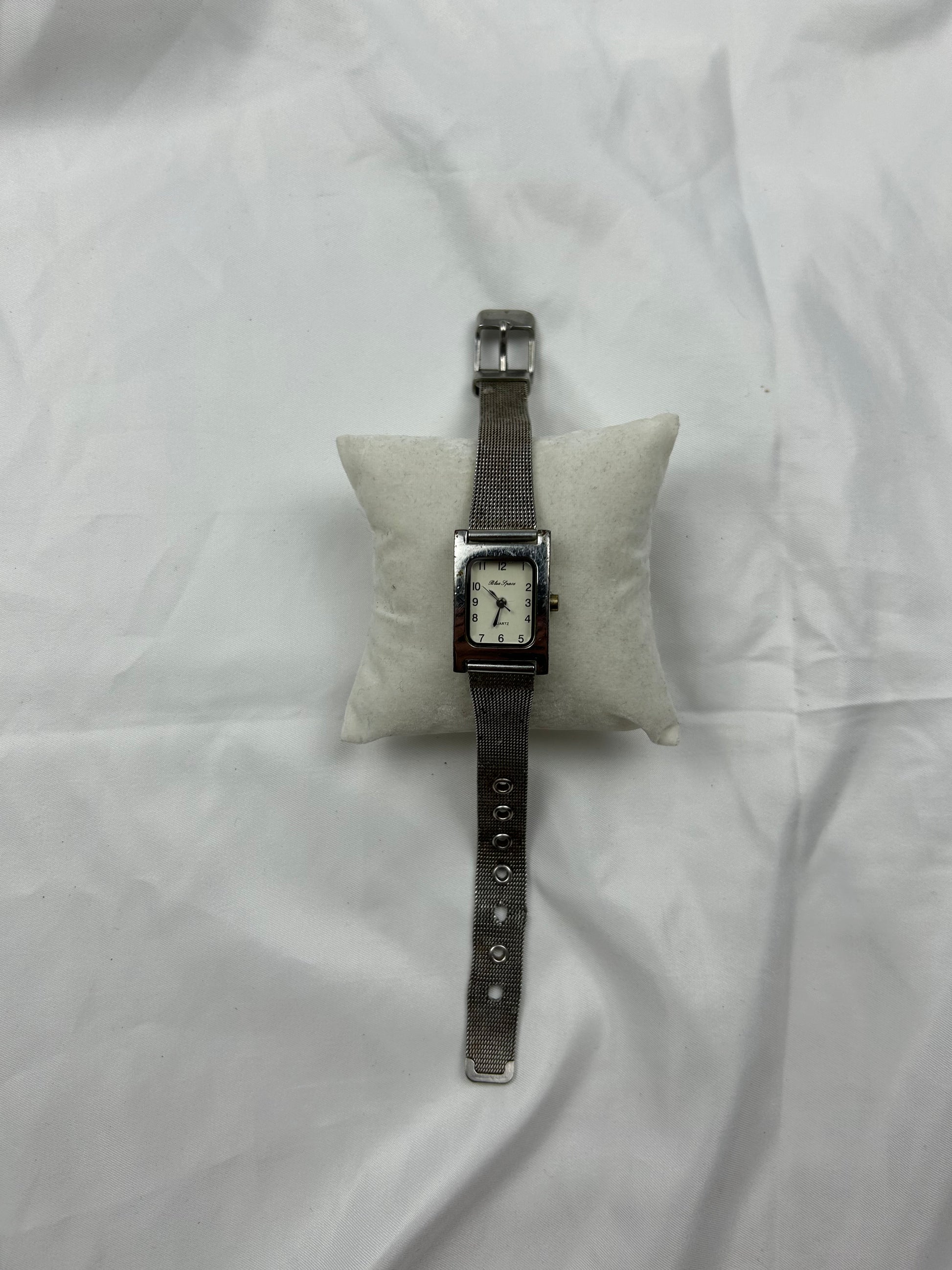 Vintage stainless steel red leather silver watch jewelry