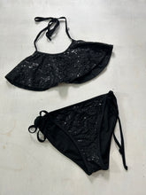 Load image into Gallery viewer, Black sequins bikini set