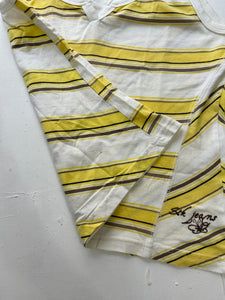 Striped yellow tank top 90s y2k vintage (L)