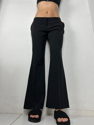 Black low rise bootcut /flare office pants (M)