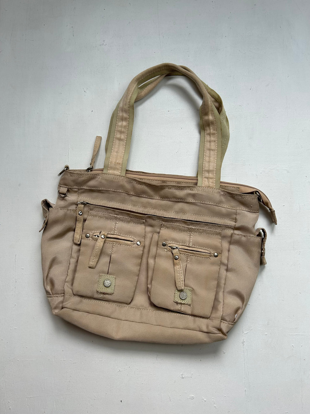 Beige medium uni shoulder bag