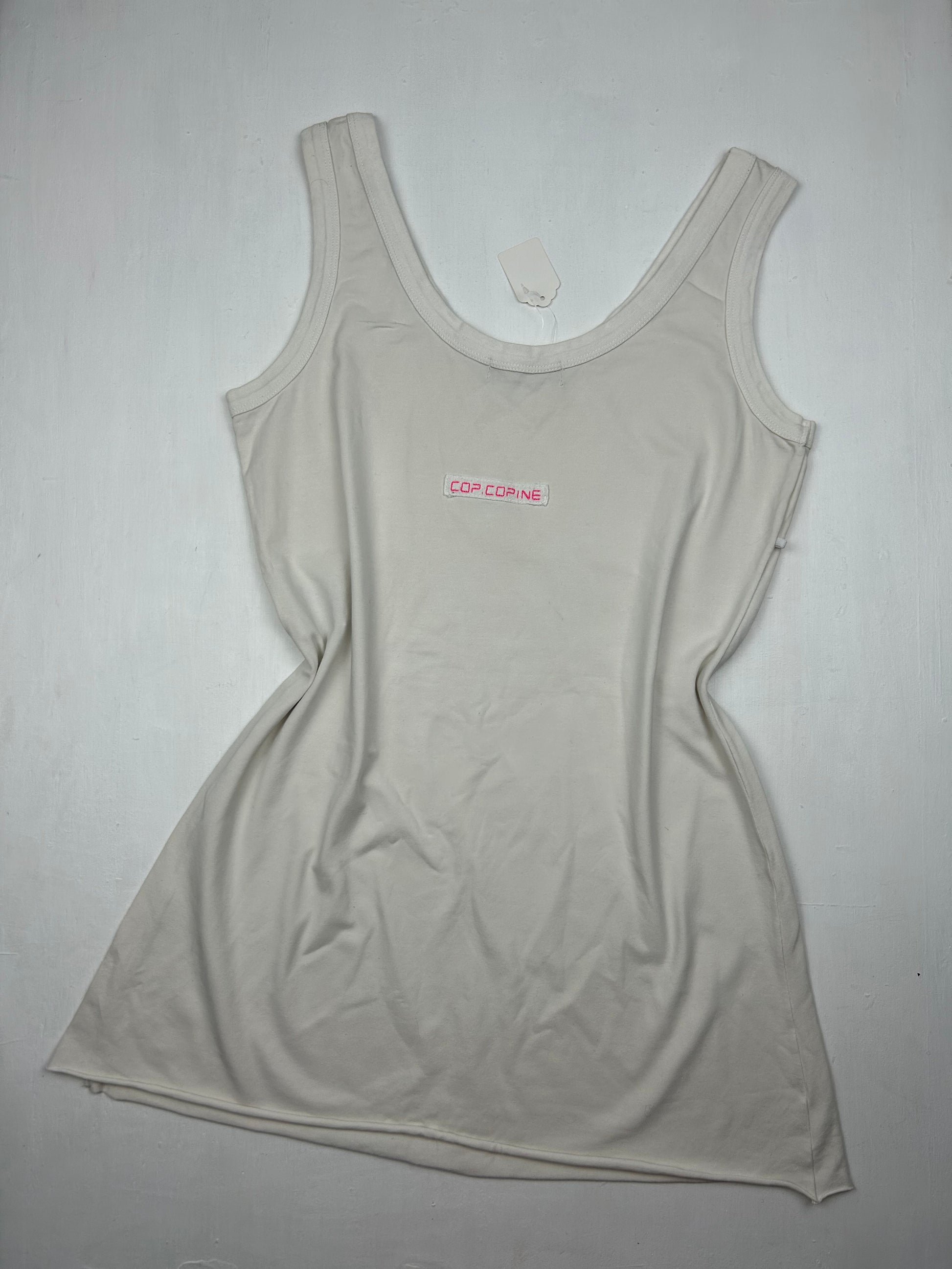 White logo tank top (M)