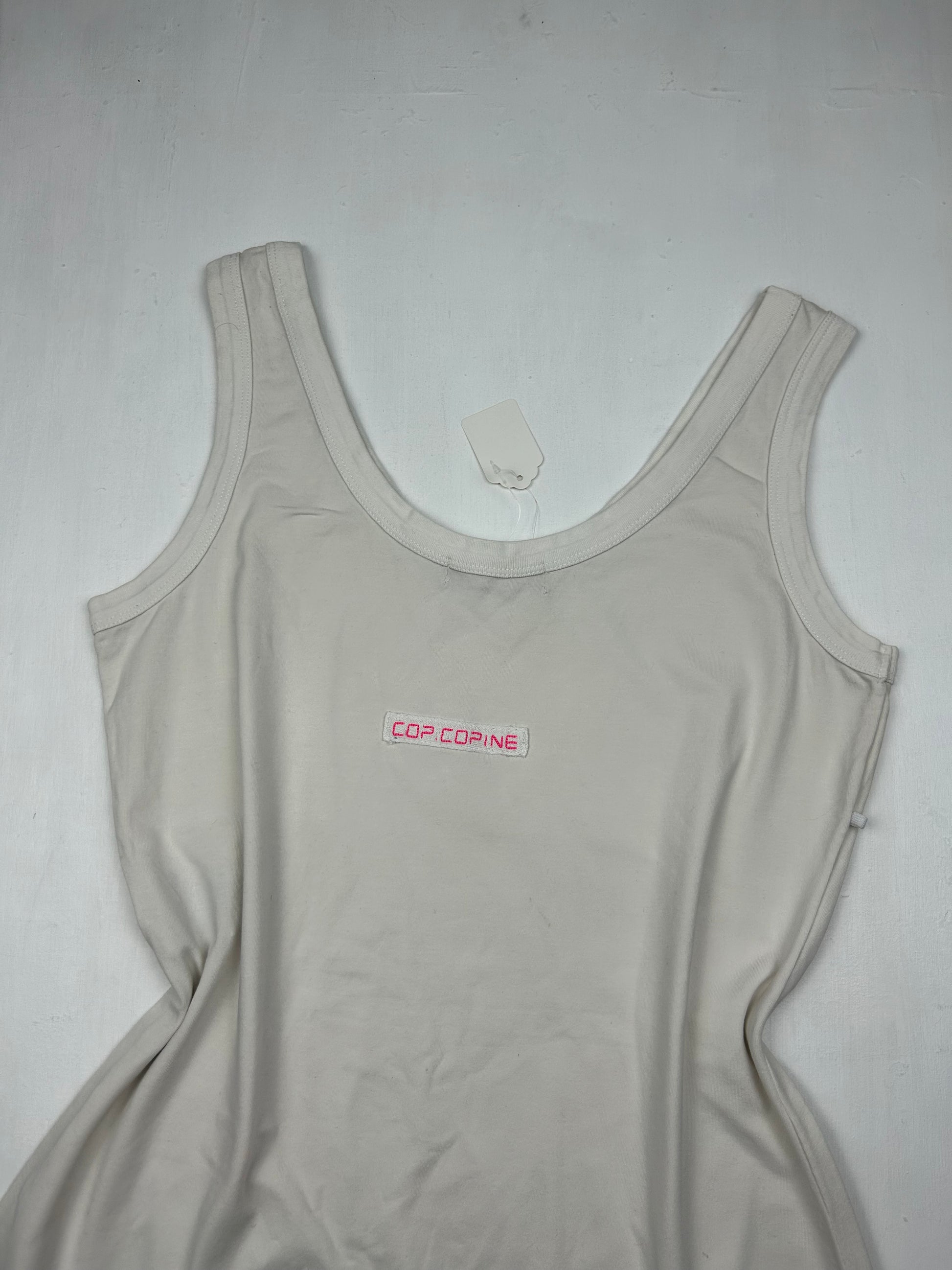 White logo tank top (M)