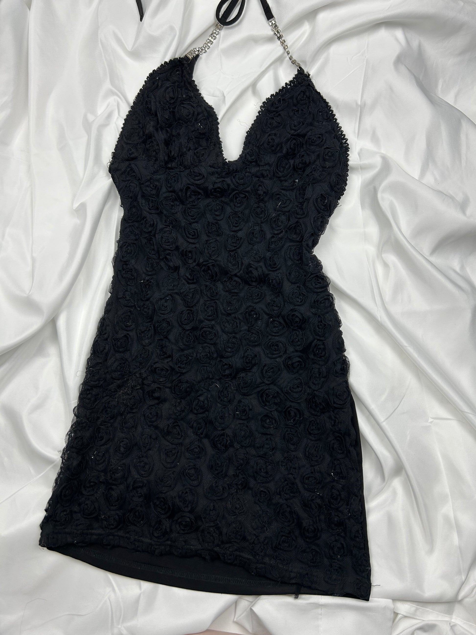 Black backless mini dress (S/M)