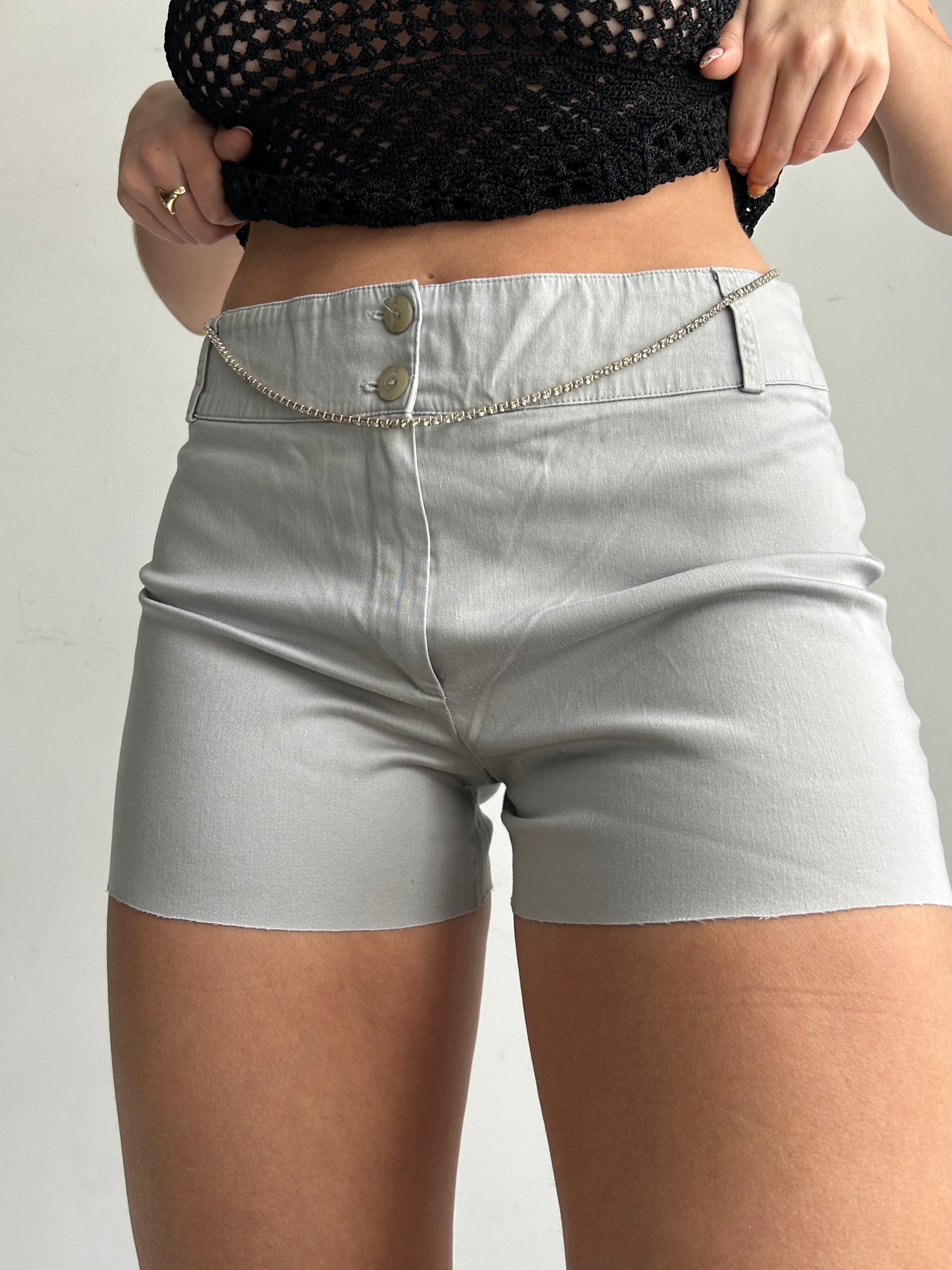 Grey low rise mini/ micro office short (S/M)