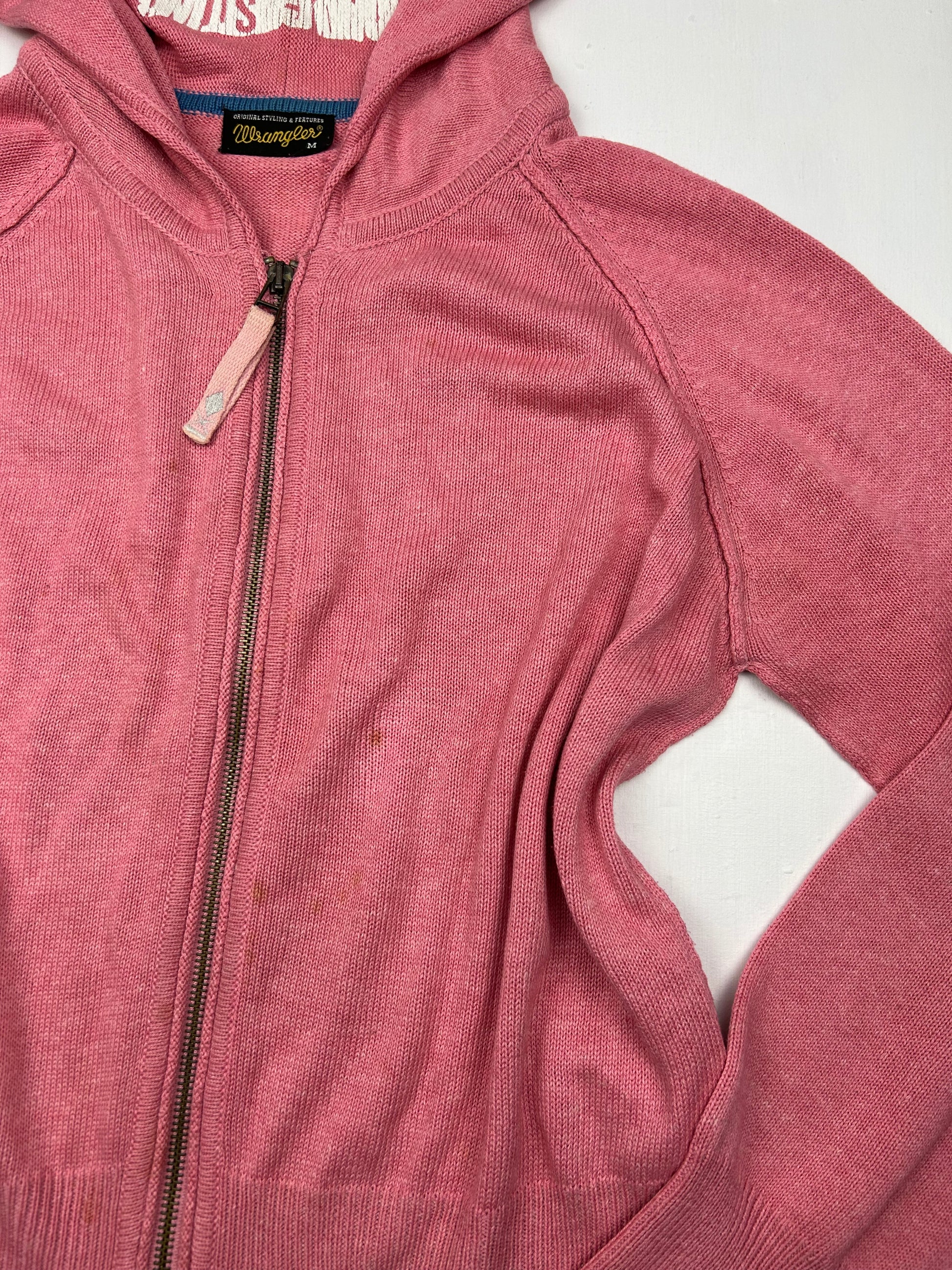 Pink zip up hoodie jumper (S)