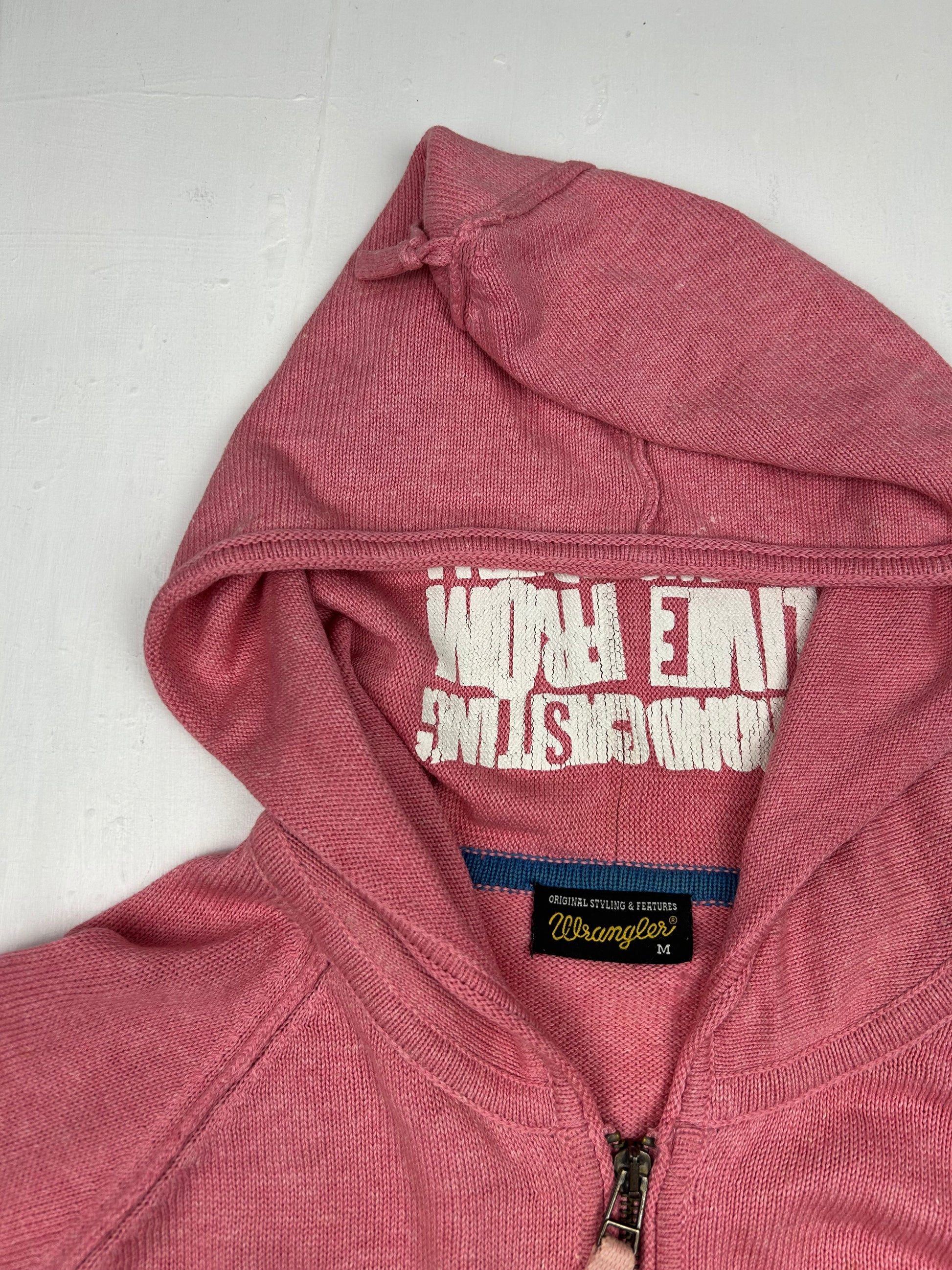 Pink zip up hoodie jumper (S)