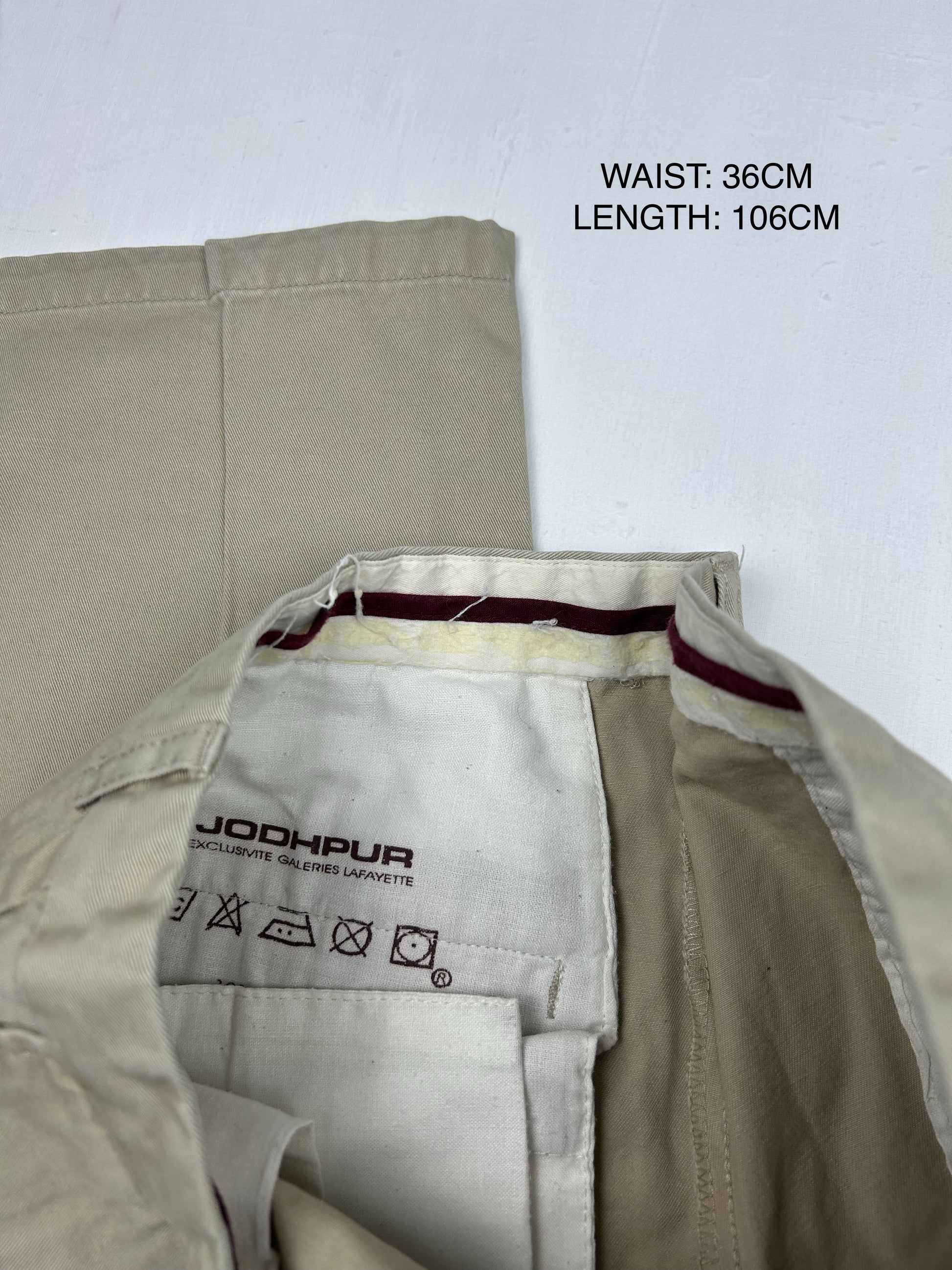 Cream beige baggy office pants (M/L)