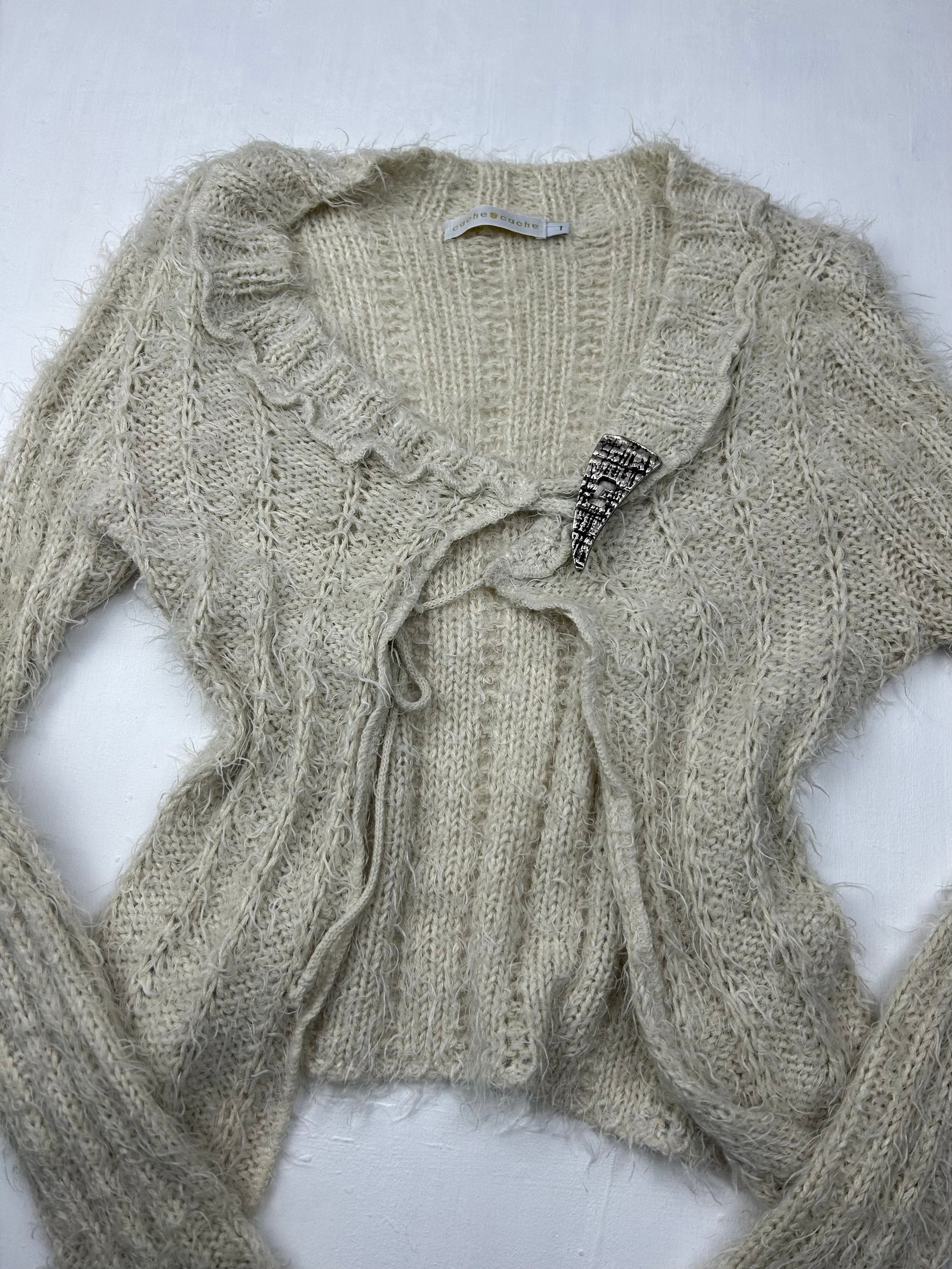 Cream beige cardigan jumper (S/M)