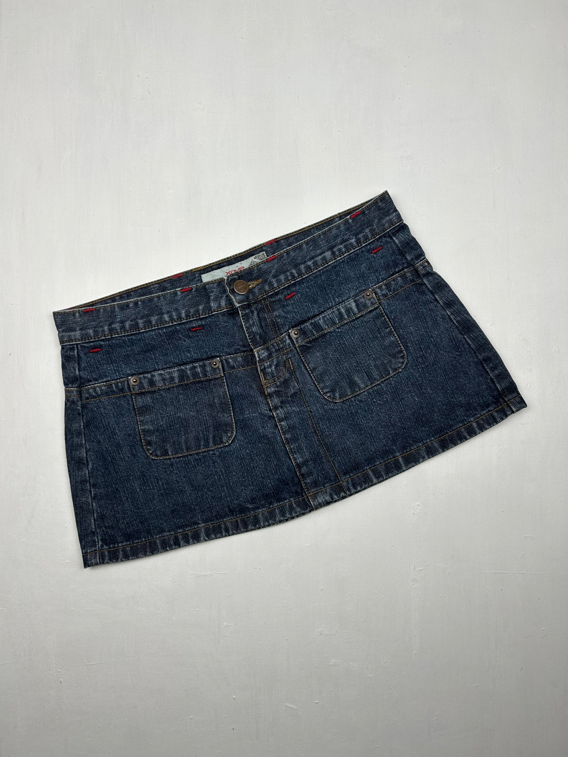 Navy denim mini skirt  (S/M)