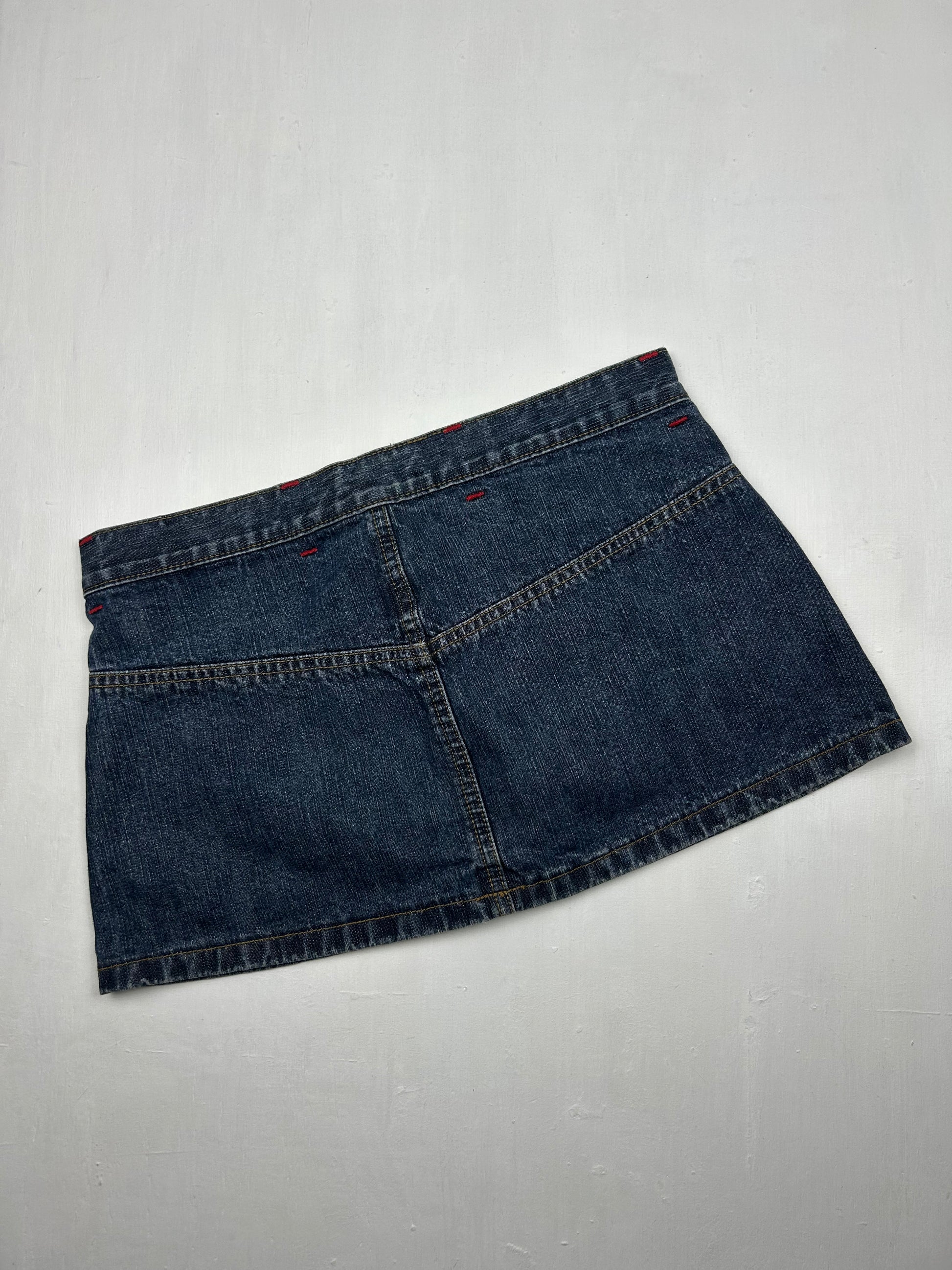 Navy denim mini skirt  (S/M)