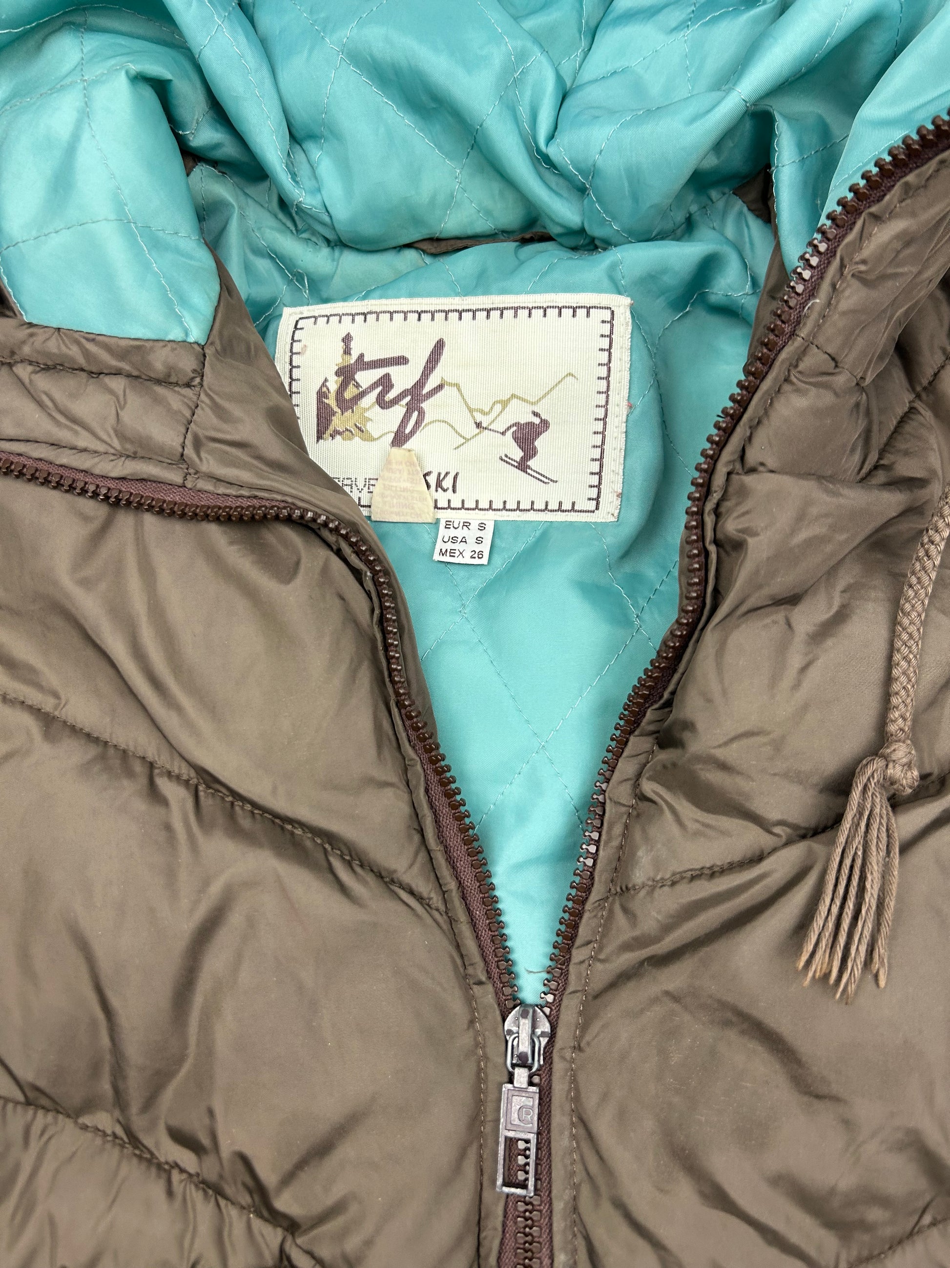 Brown winter puffer jacket (S)