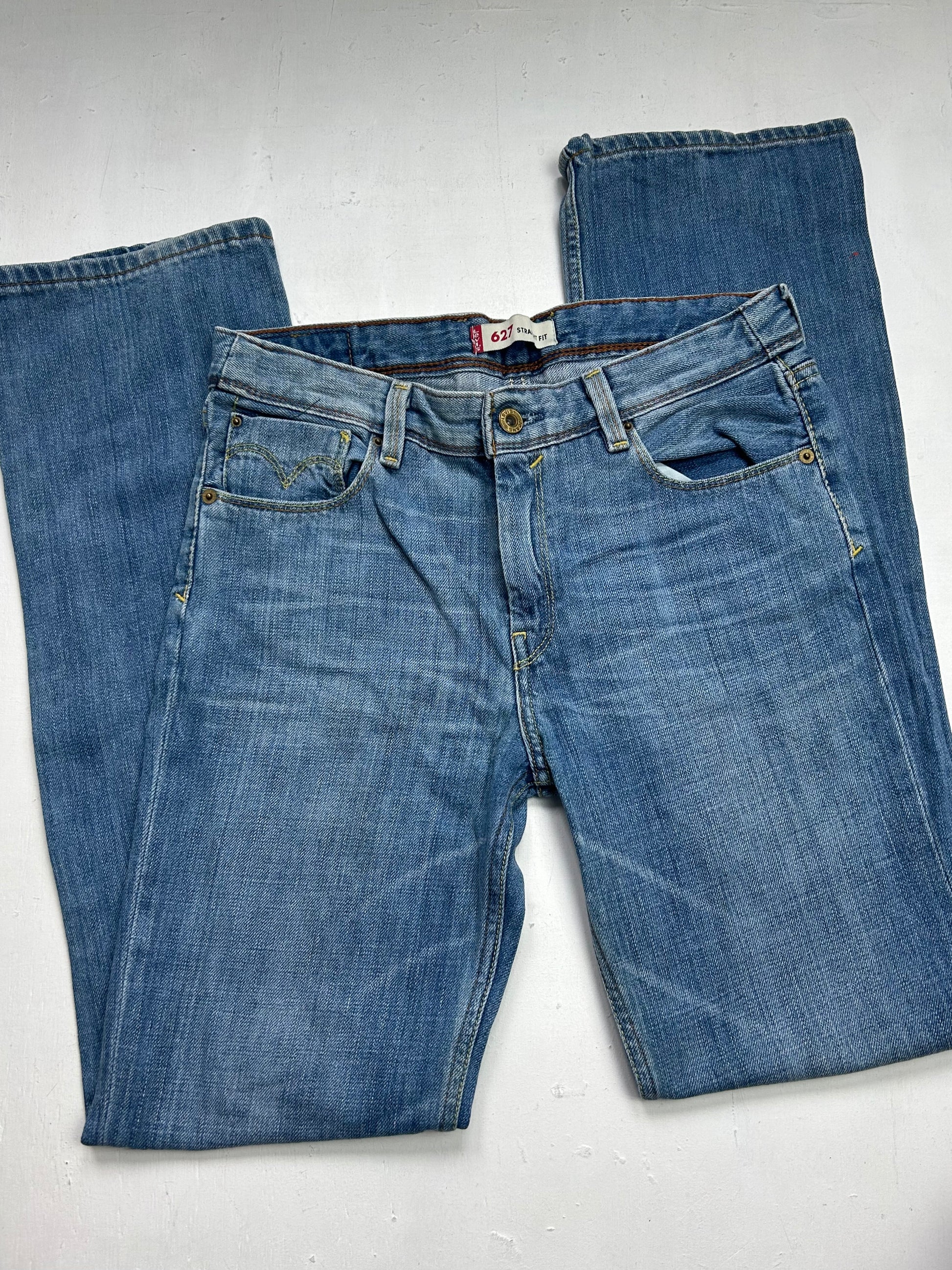 Blue denim  low waist flare / bootcut pants (S)