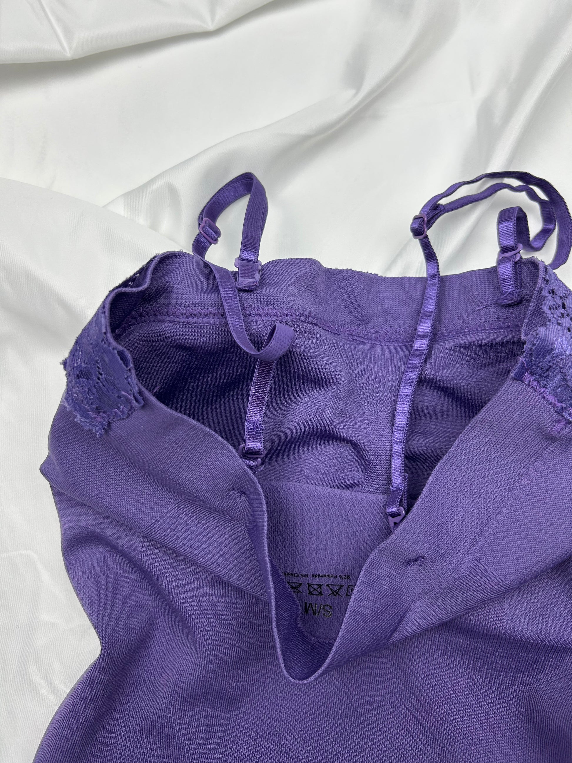 Purple padded lace cami top (XS)