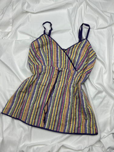 Multicolor striped cami top (S/M)