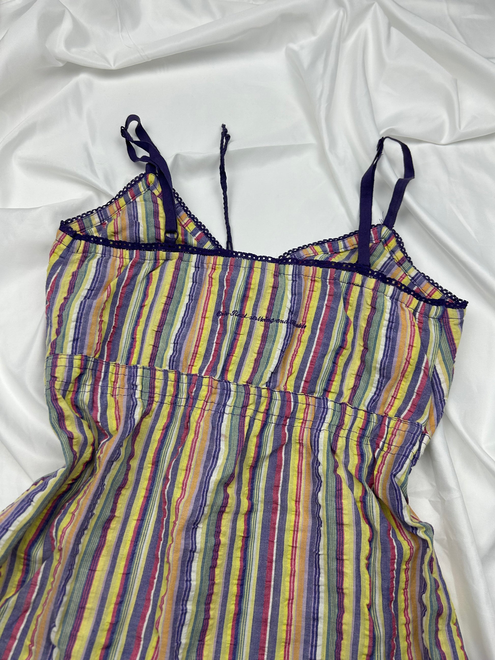 Multicolor striped cami top (S/M)