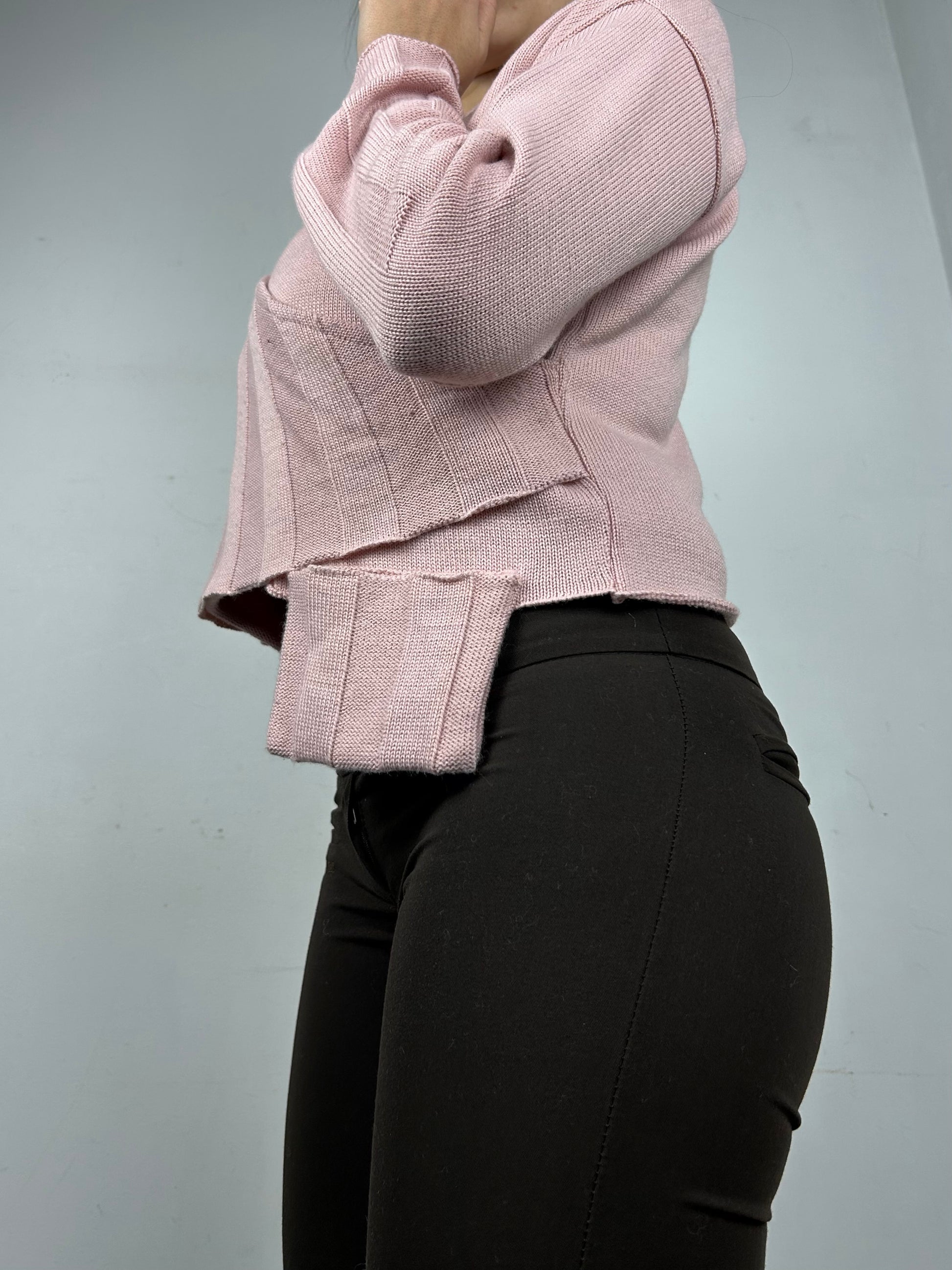 Pink pocket jumper (S/M)