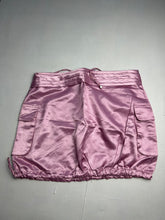 Load image into Gallery viewer, Silk effect baby pink cargo mini / micro skirt 90s y2k vintage (S/M)