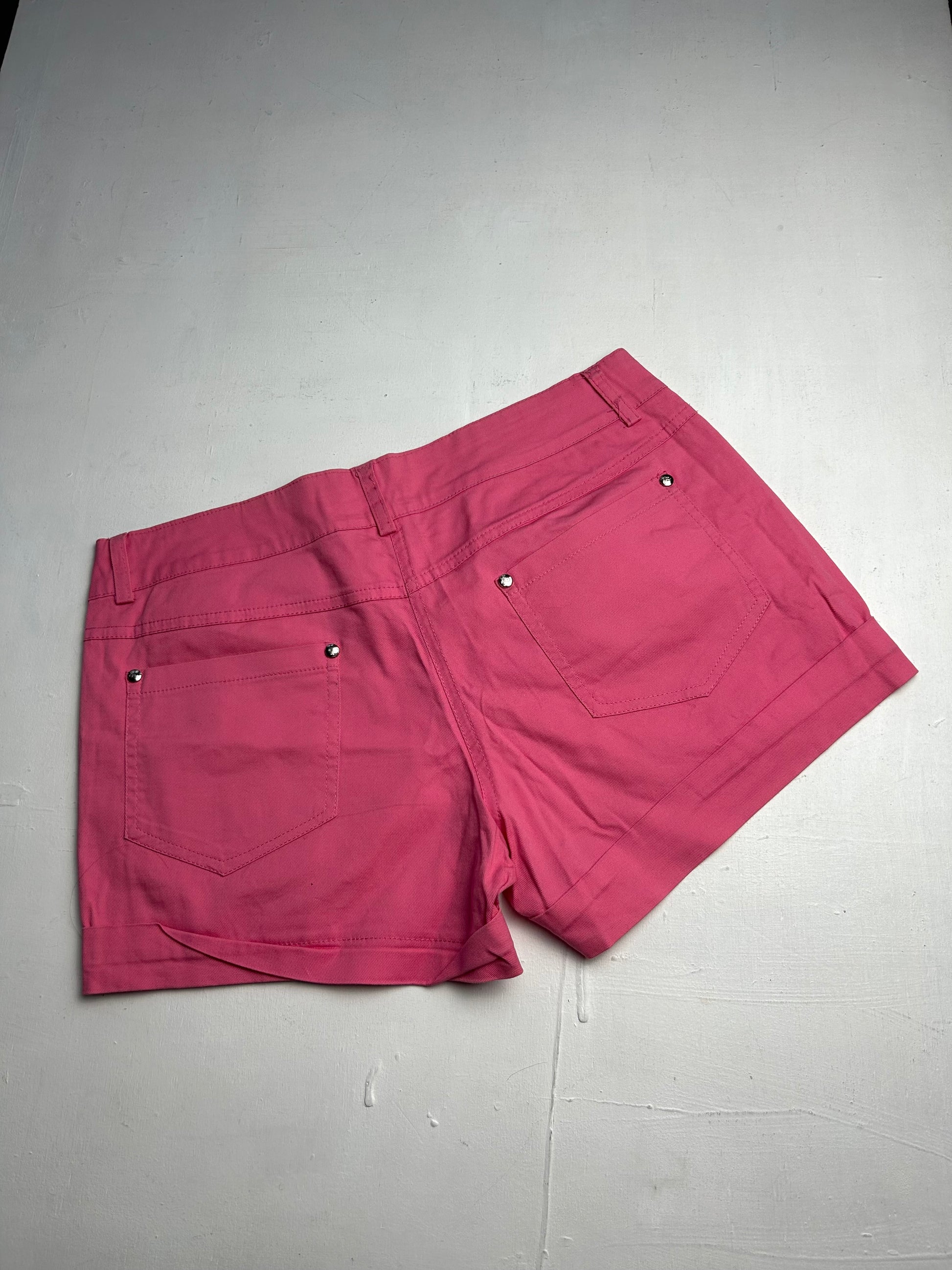 Pink cotton low rise mini/ micro office short (S/M)