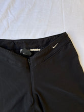 Load image into Gallery viewer, Black swoosh logo zip up sporty mini shorty 90s y2k vintage (S)