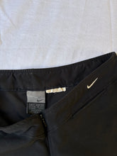 Load image into Gallery viewer, Black swoosh logo zip up sporty mini shorty 90s y2k vintage (S)