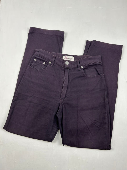 Purple high waist straight legs pants (XS)