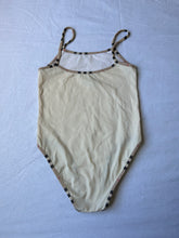 Load image into Gallery viewer, White cream &amp; nova check swimsuit body (XS)