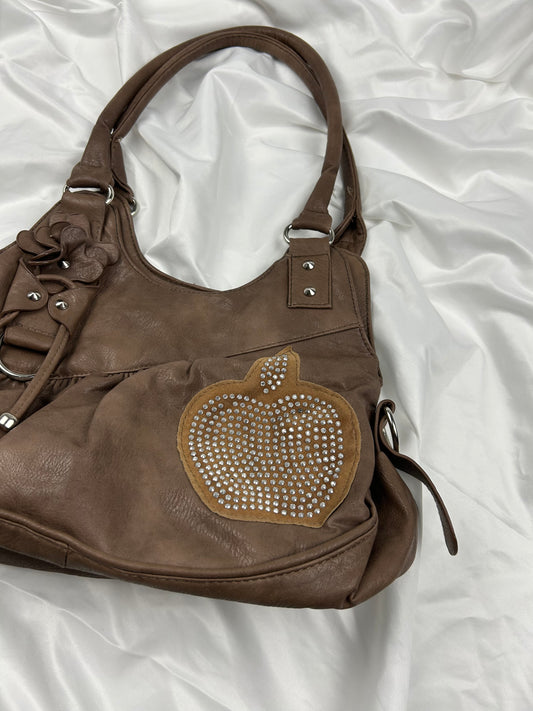 Bown apple pvc leather shoulder bag