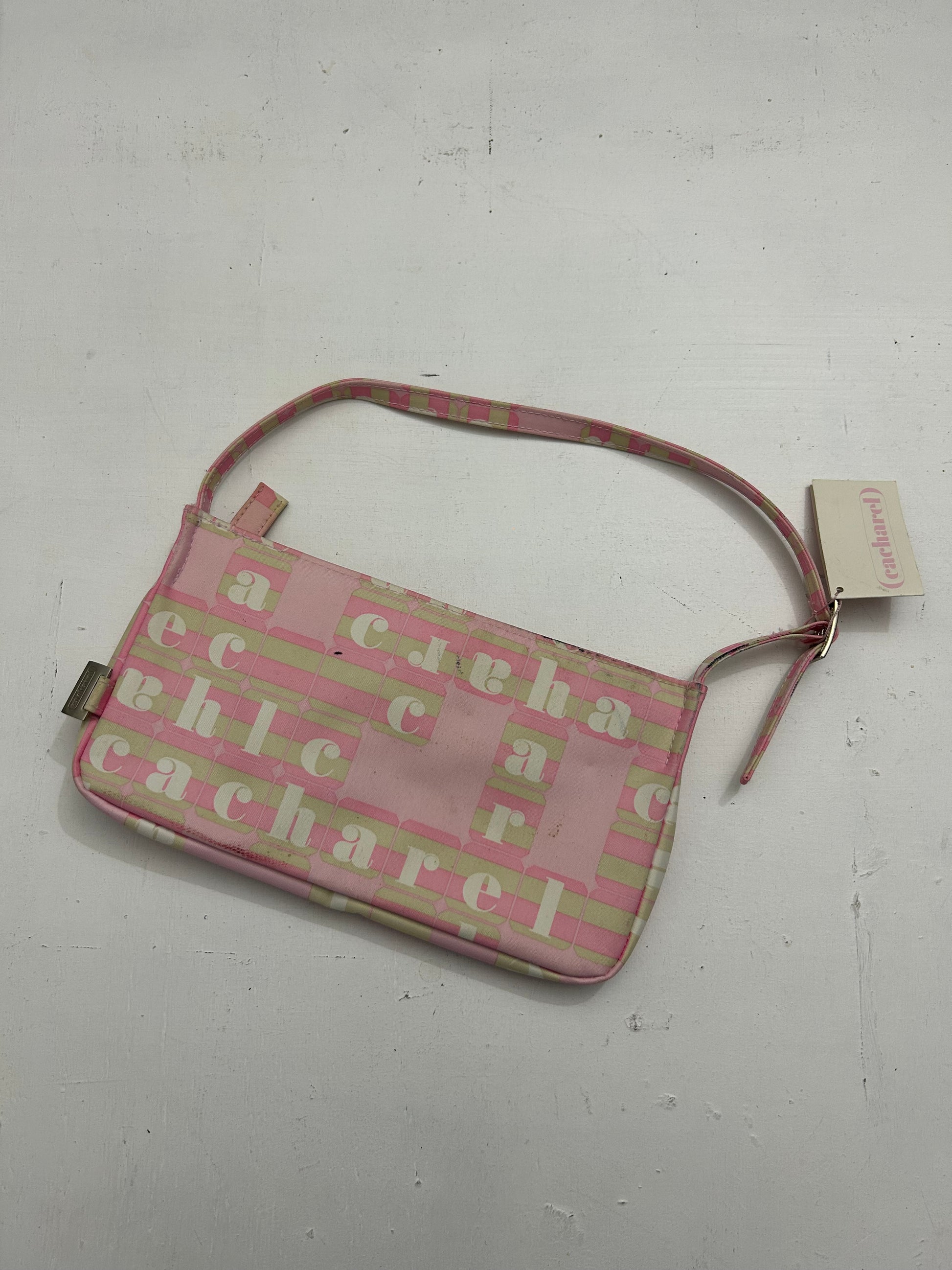 Baby pink pockets y2k shoulder bag