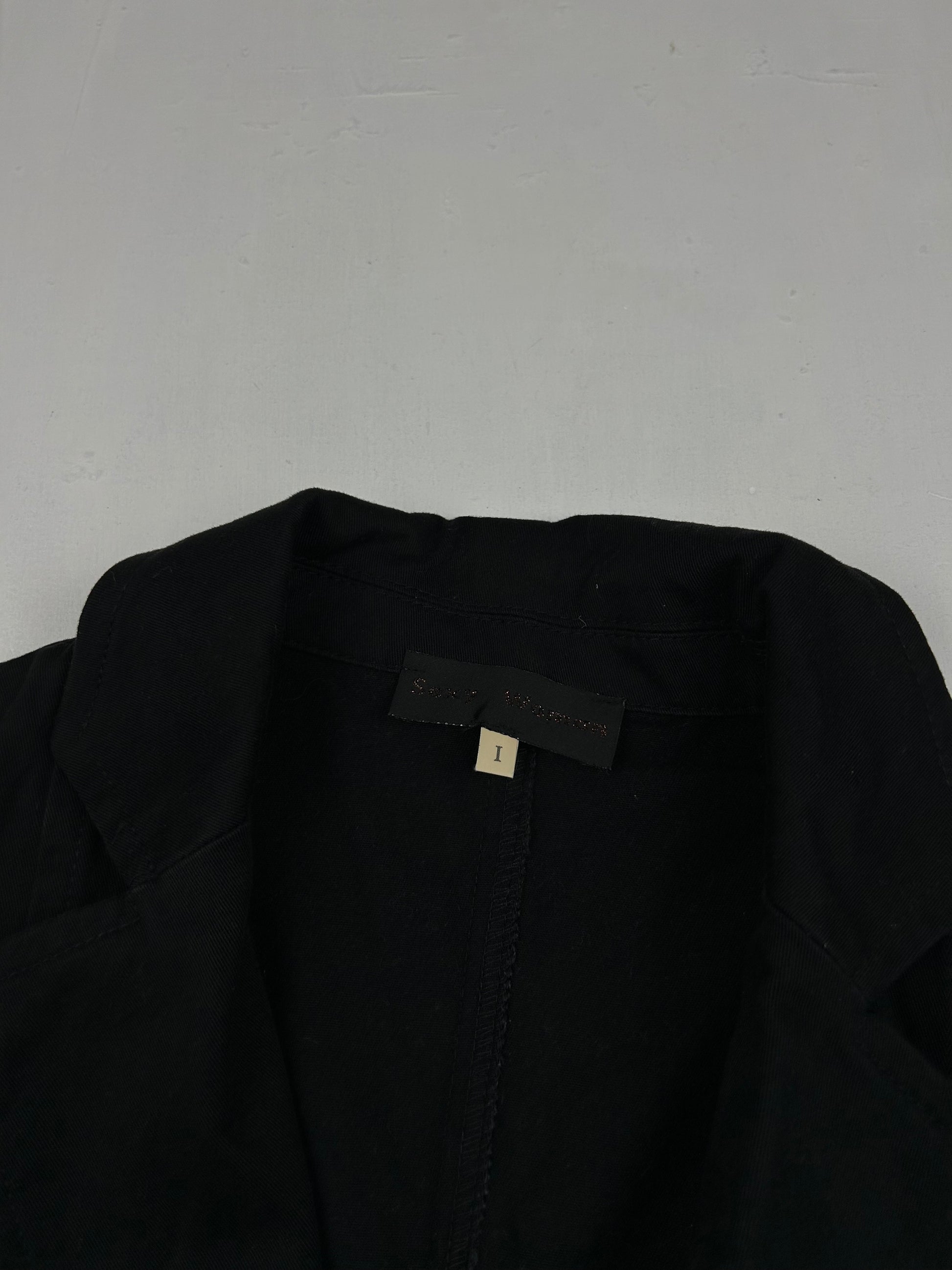 Black blazer jacket with belt (S)