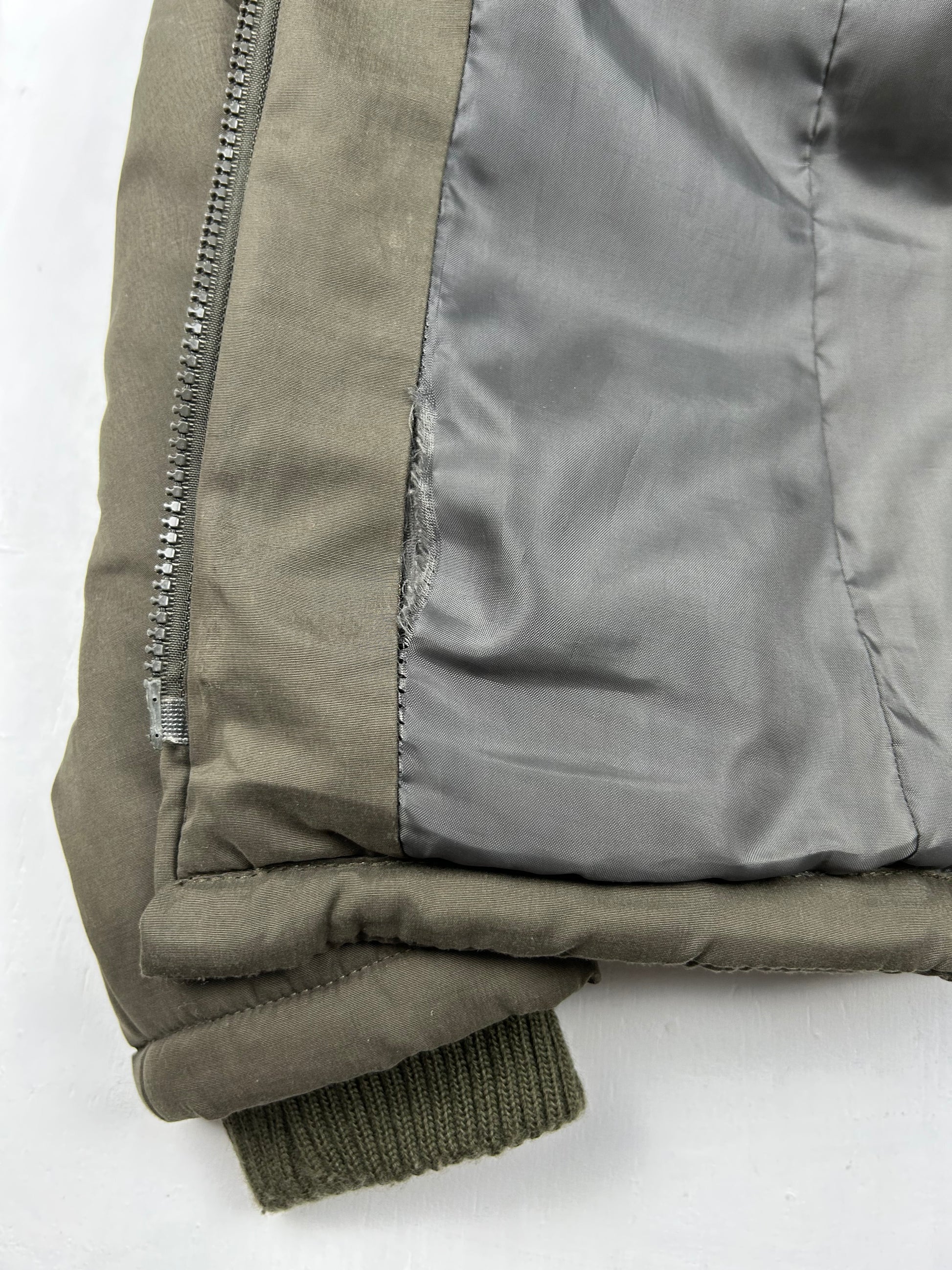 Khaki zip up spring jacket (S)