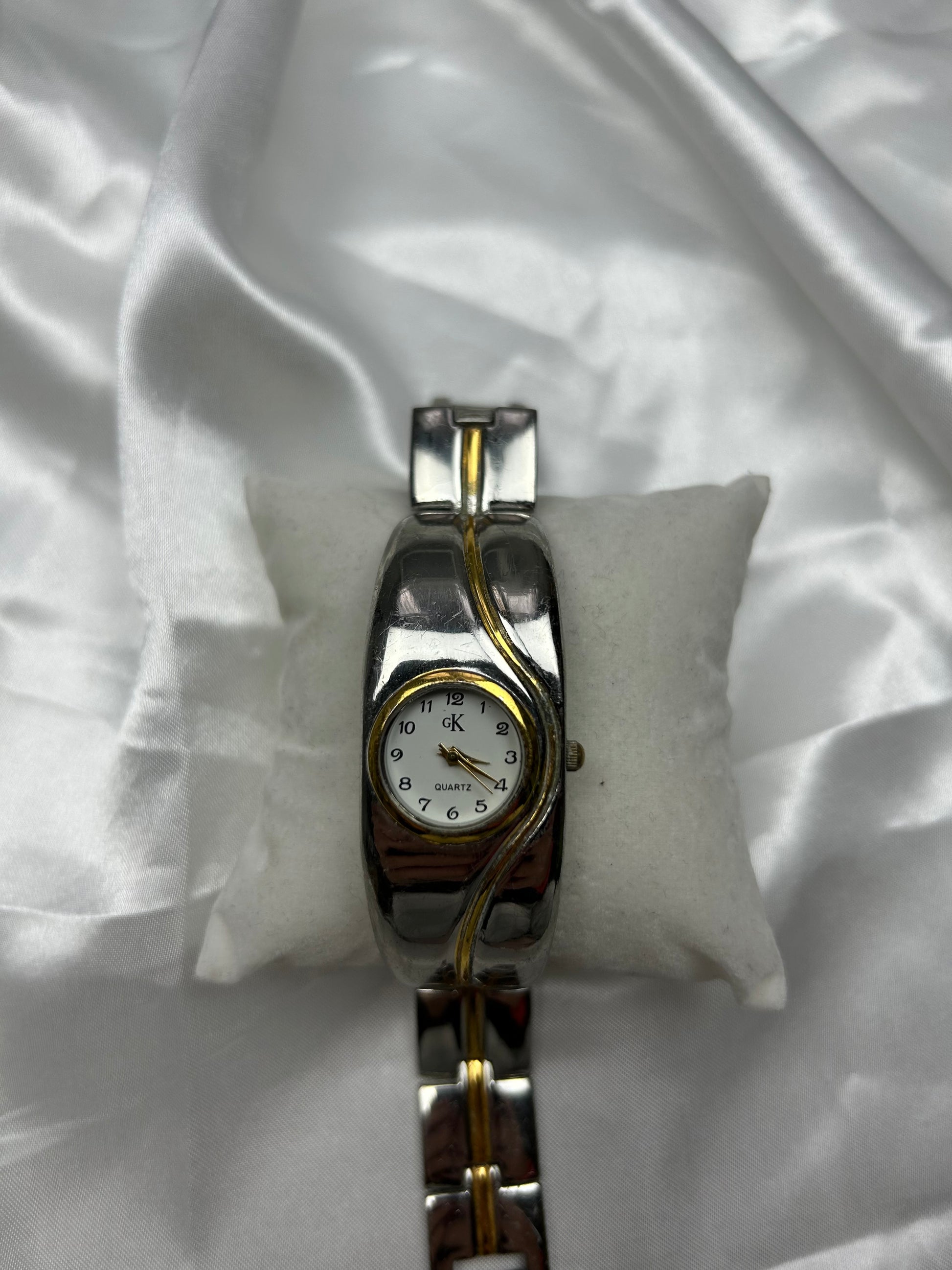 Vintage  silver inox  bracelet watch jewelry