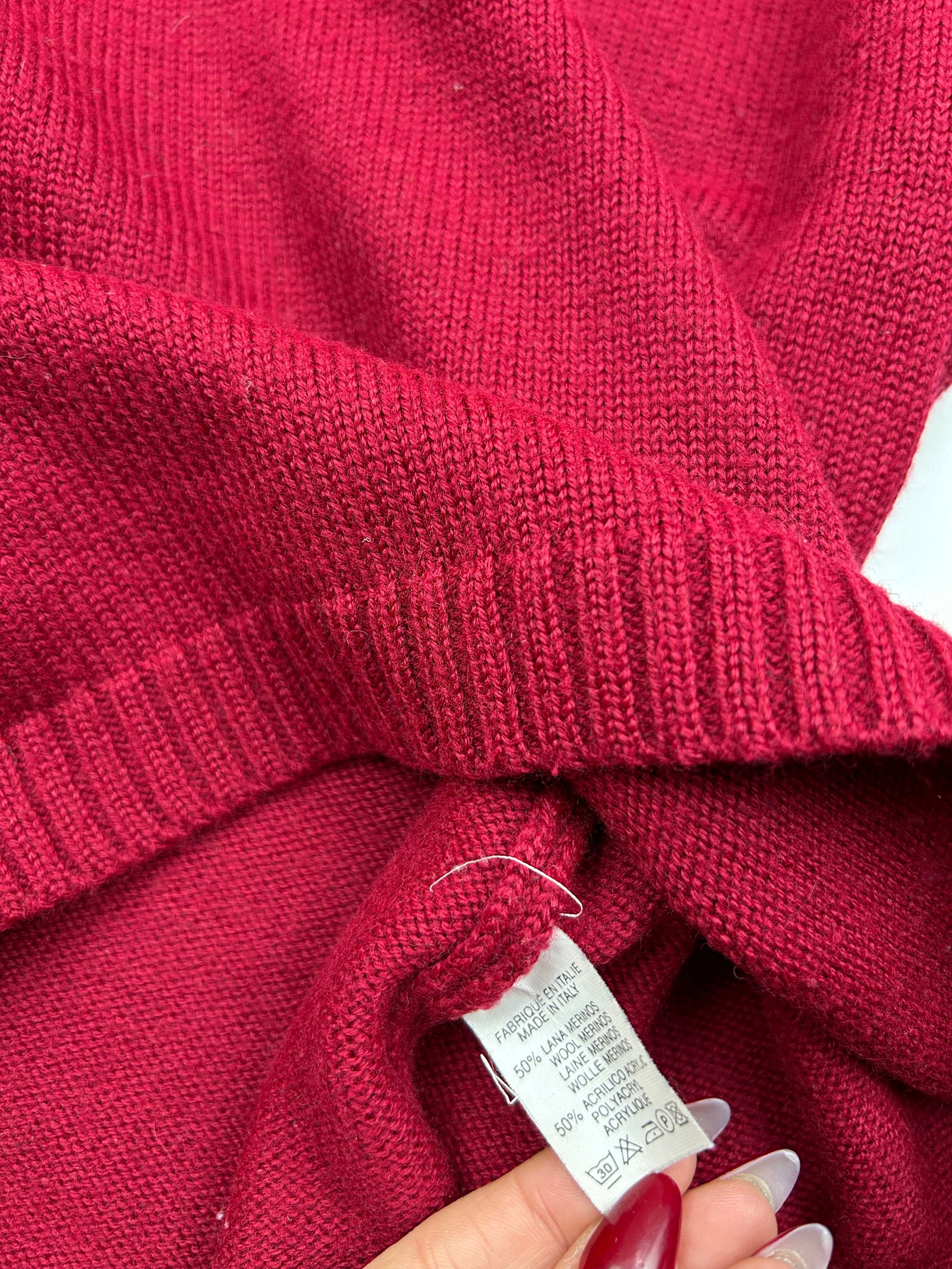 Red high neck jumper (S/M)