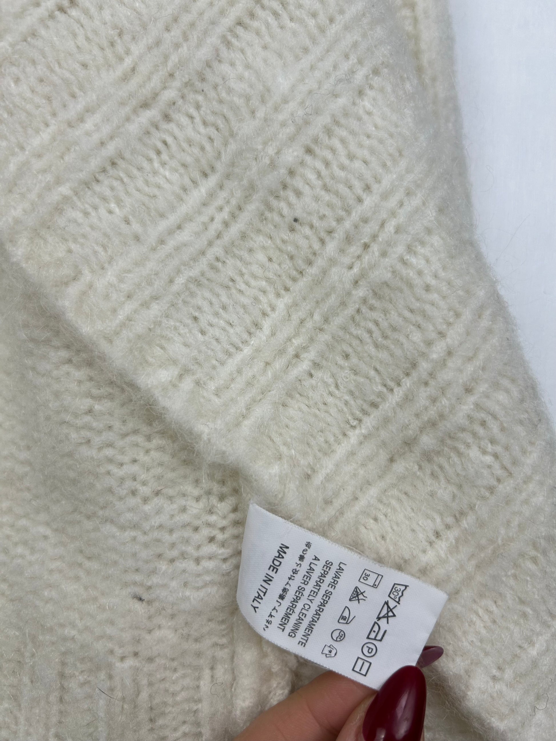 White cream super soft cardigan jumper (S)