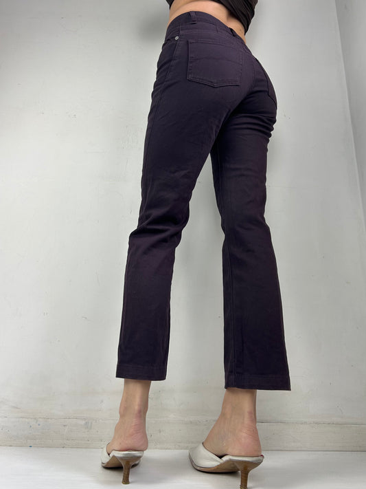 Purple high waist straight legs pants (XS)