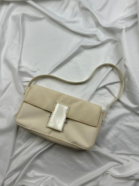 Beige small shoulder bag