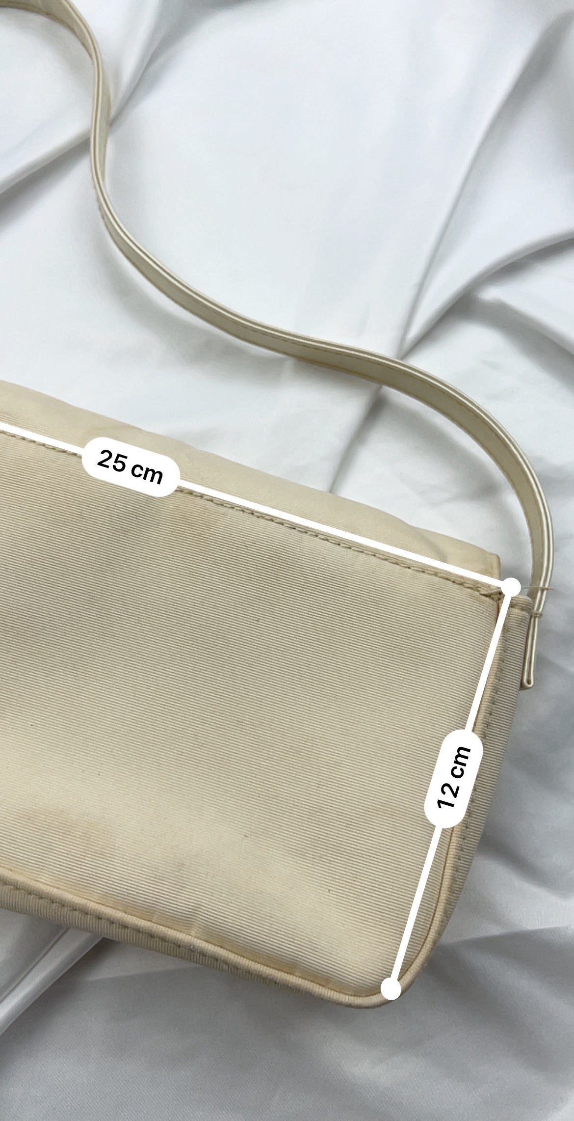 Beige small shoulder bag