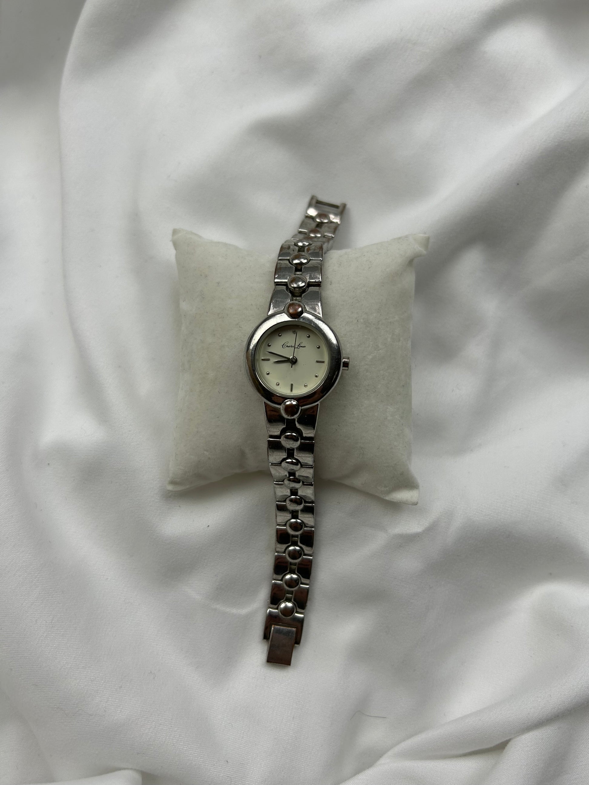 Vintage stainless steel silver watch jewelry