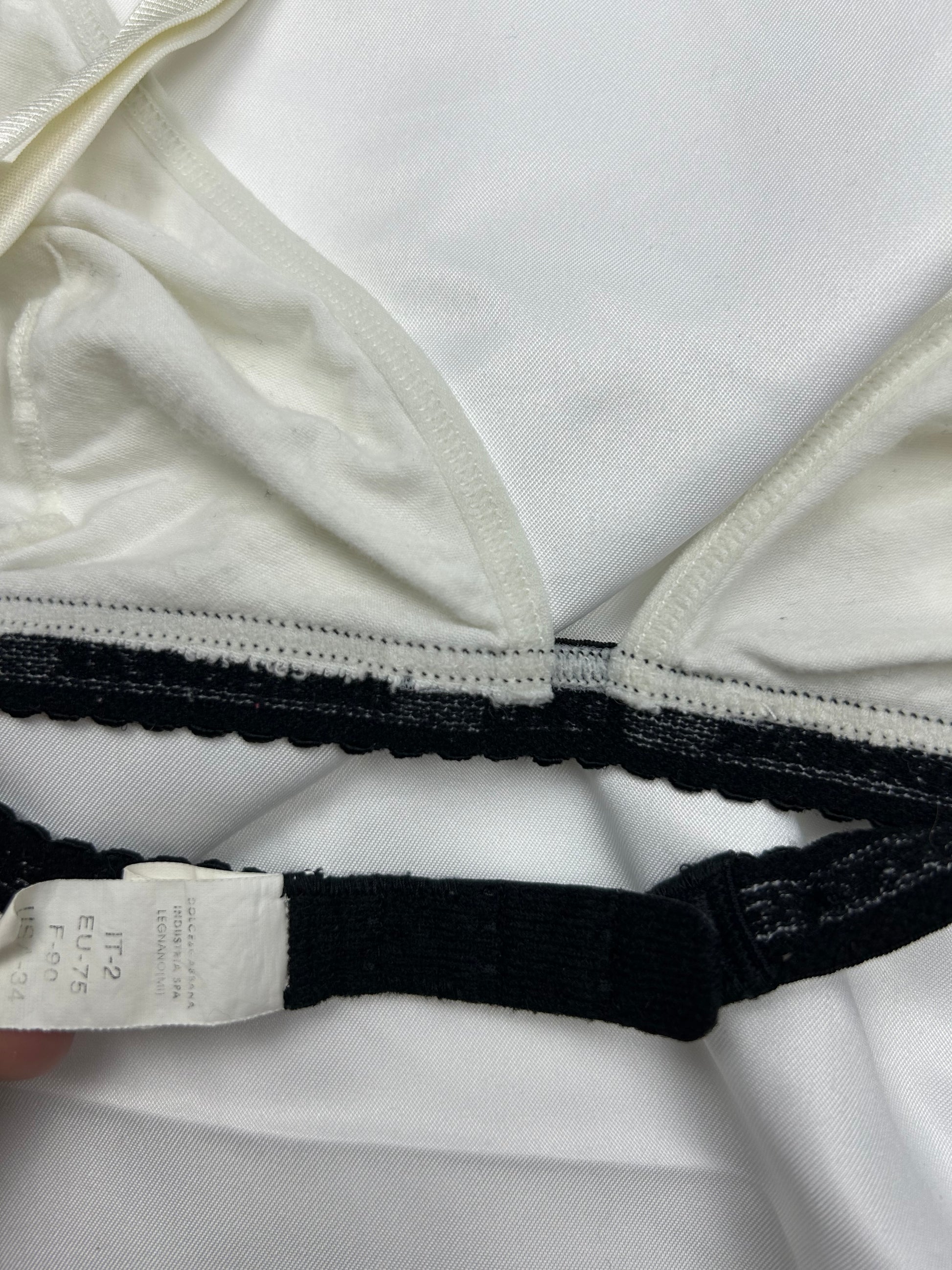 Cotton logo band bralette