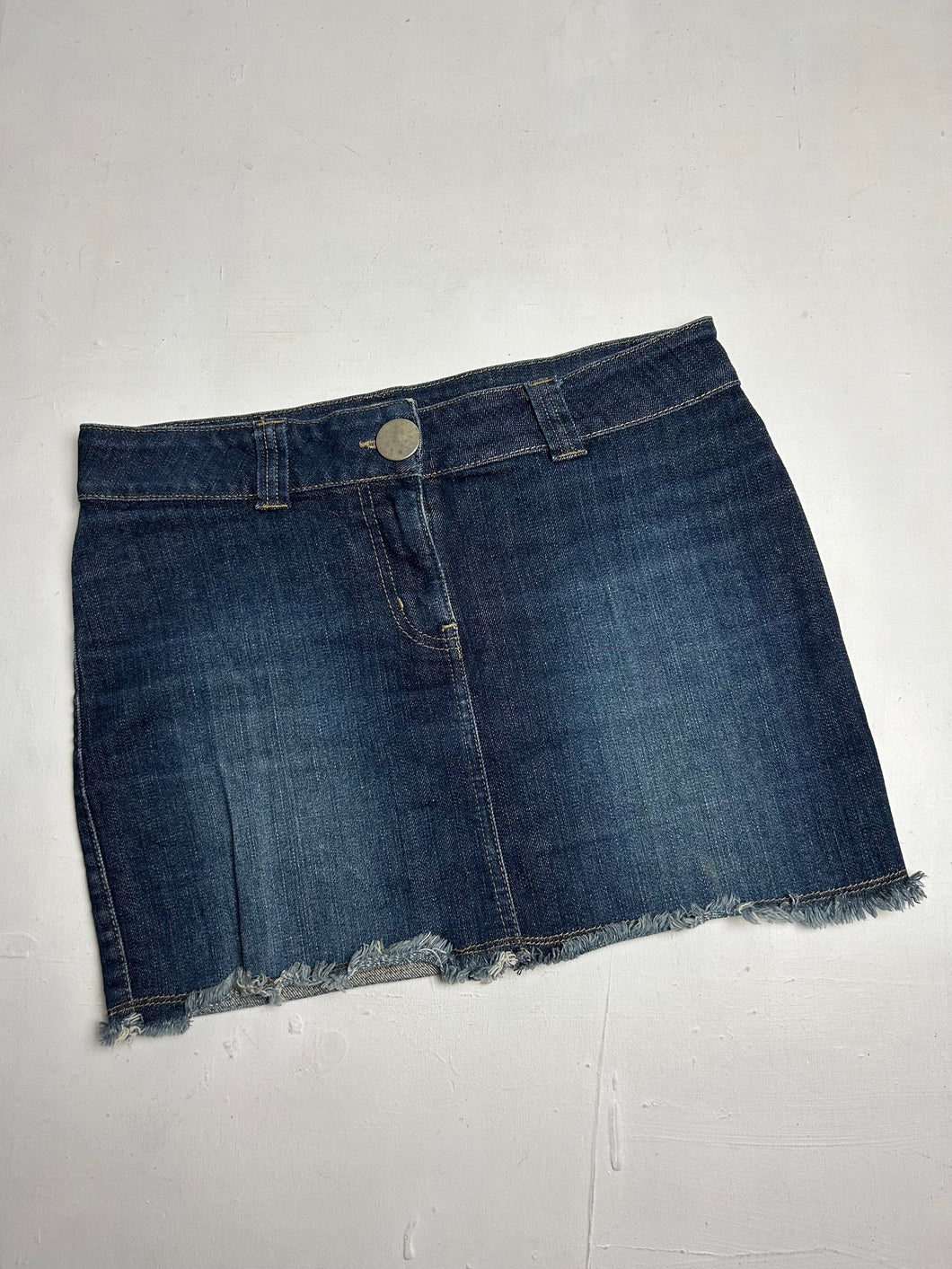 Navy blue low rise denim mini / micro skirt 90s y2k vintage (S)