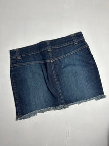 Navy blue low rise denim mini / micro skirt 90s y2k vintage (S)