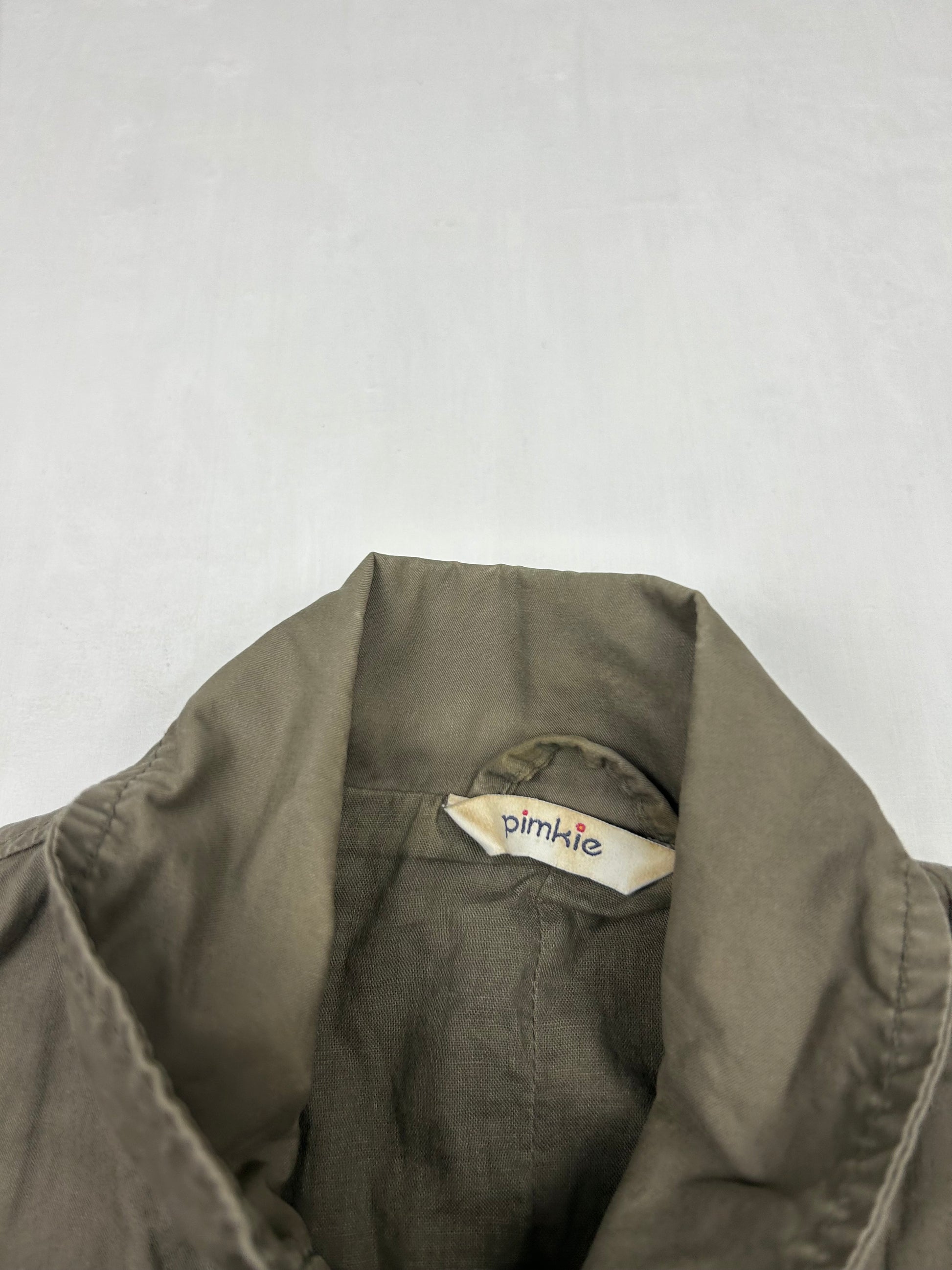 Khaki utility biker jacket (S)