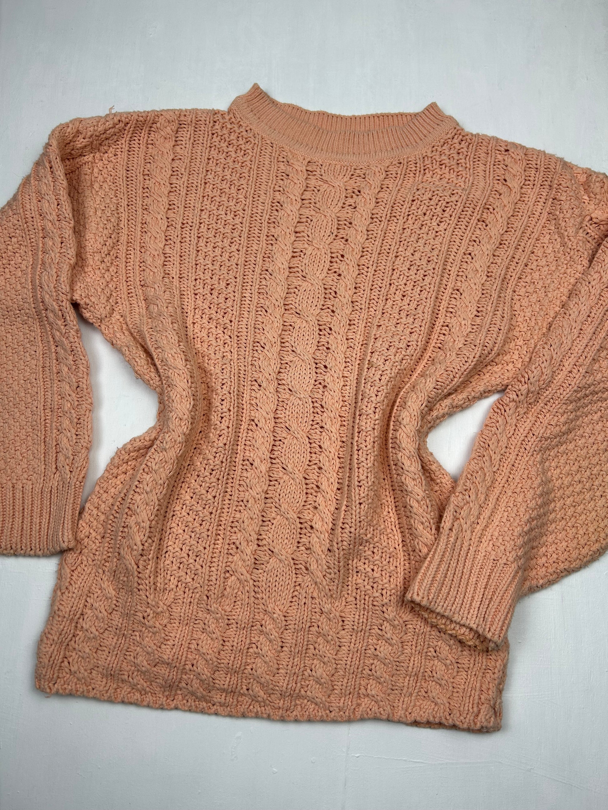 Pink handmade round neck  jumper (M/L)