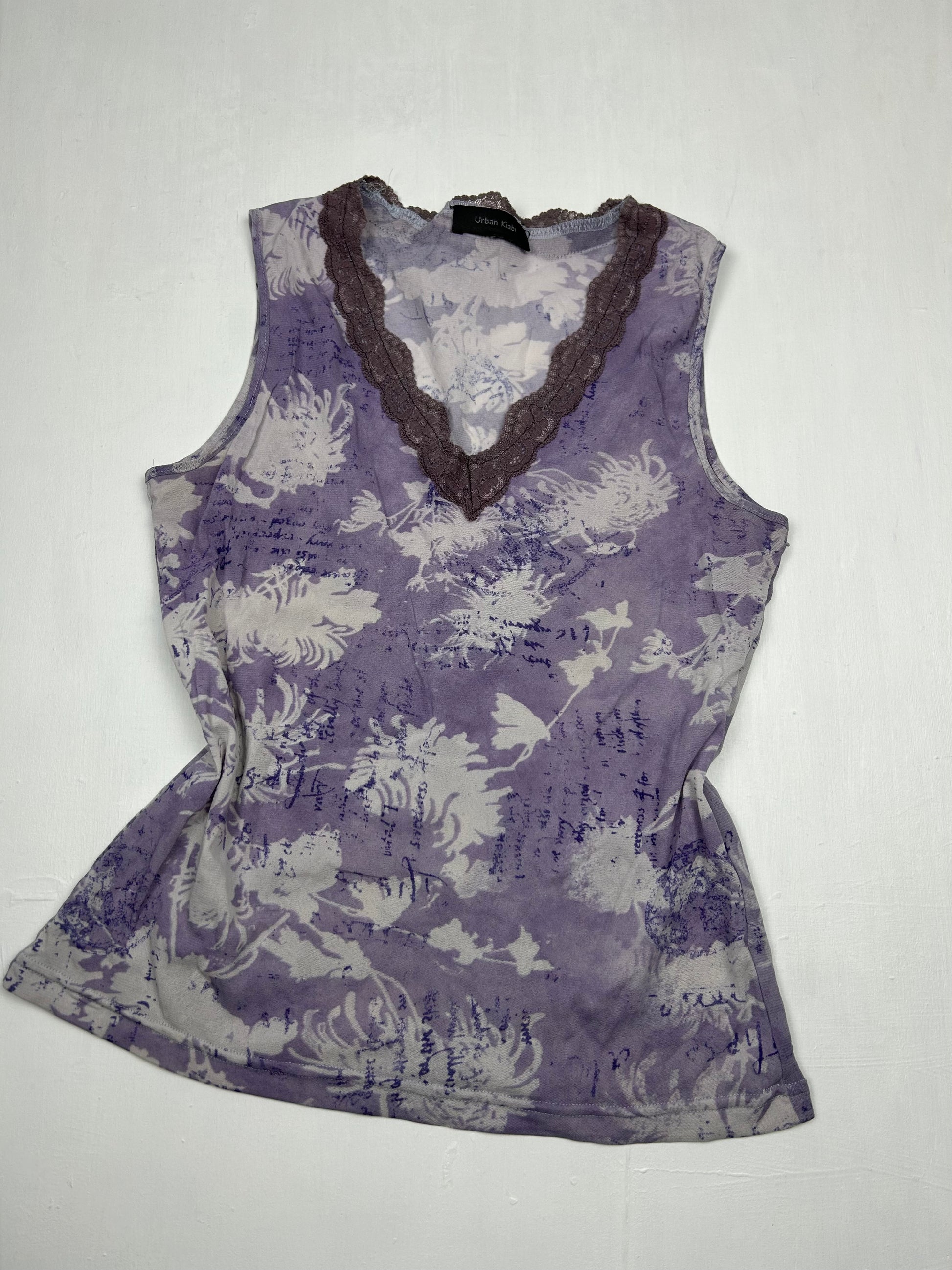 Purple lilac mesh tank top (M/L)