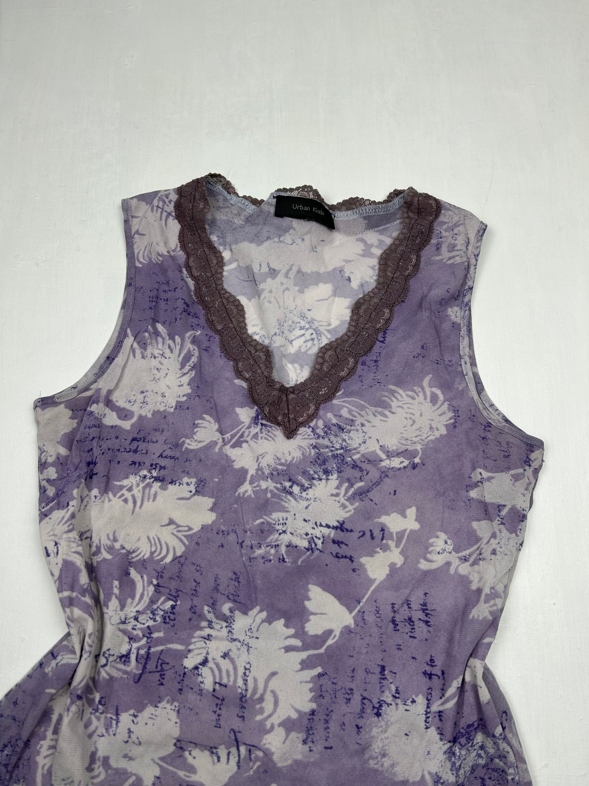 Purple lilac mesh tank top (M/L)