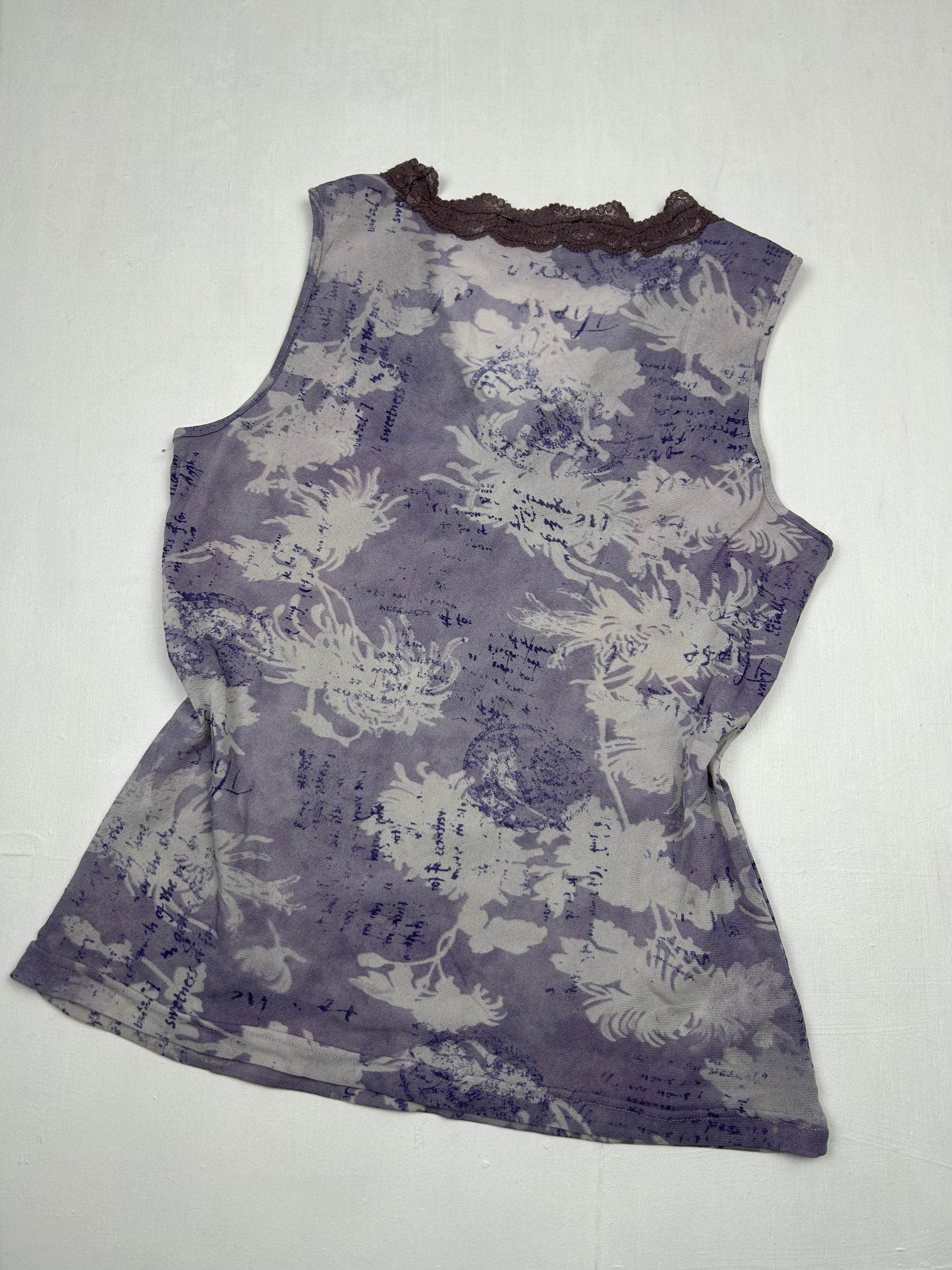 Purple lilac mesh tank top (M/L)