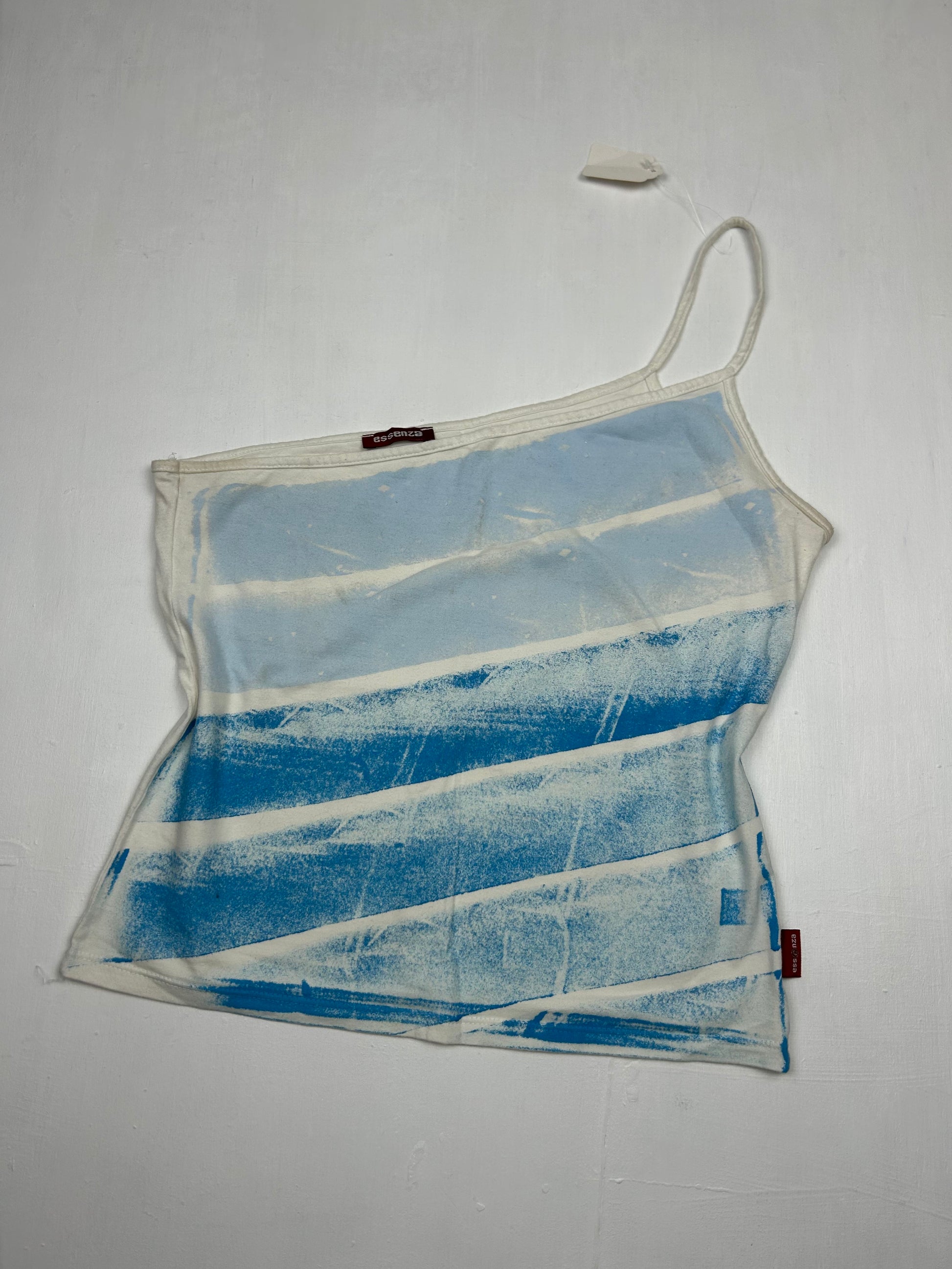 One shoulder asymmetric blue top (M)