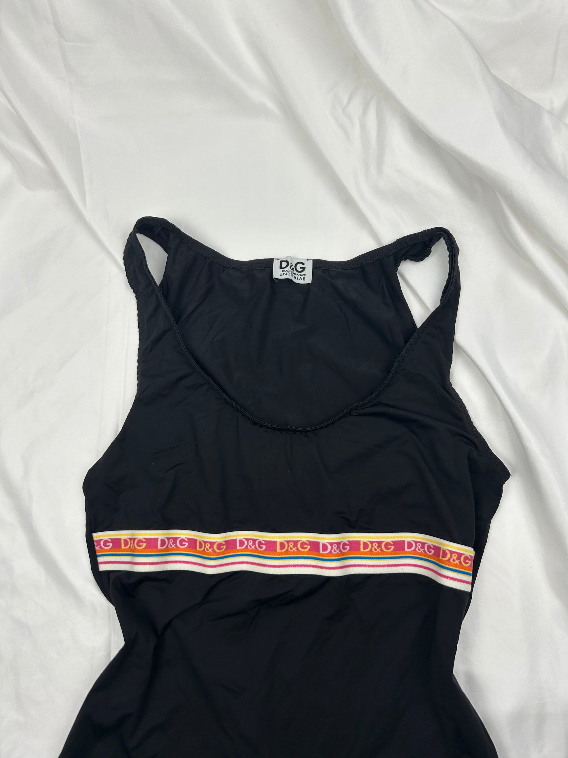 D&G lycra logo stretchy tank top (M/L)