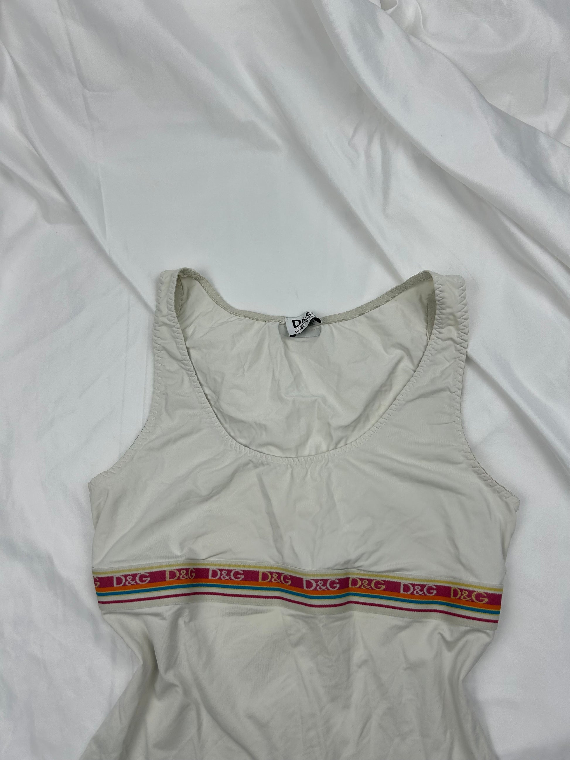 D&G lycra logo stretchy tank top (M/L)